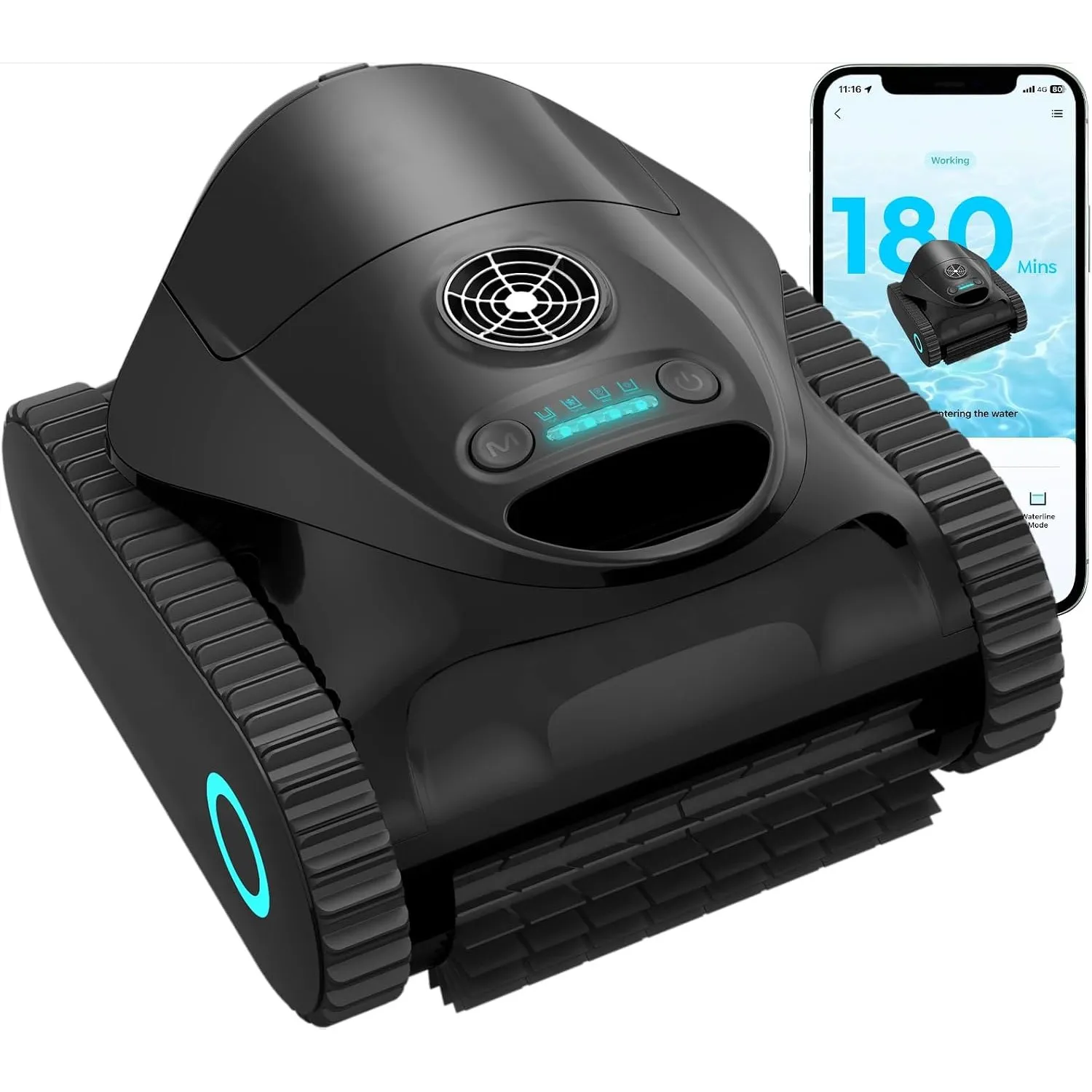 (2026 Neu) BRINBO C1 Poolroboter Boden und Wand,Doppelfilter, | 180 Min Laufzeit,3 Fach Motor,Poolsuager Akku,Starke Sa…