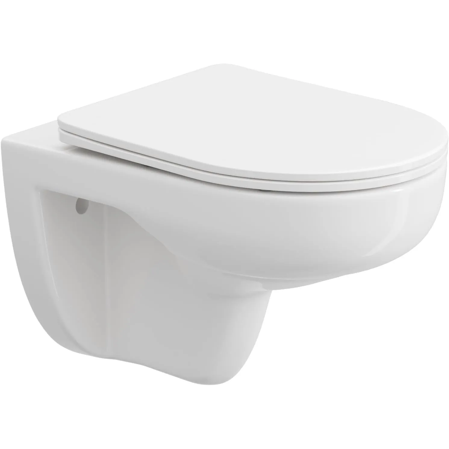 HOROW Wand WC Spülrandlos mit Toilettendeckel mit Absenkautomatik | Kraftvolle Wirbelspülung, Leise und Effizient, Nano…