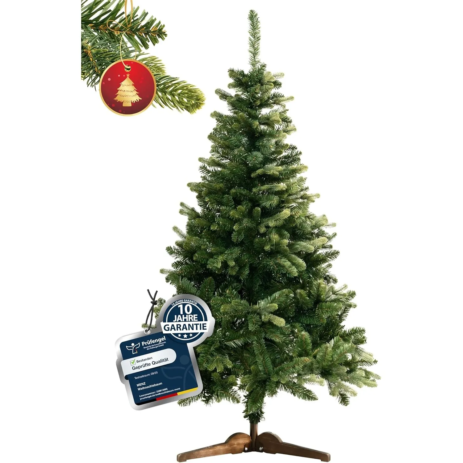 Menz Premium Weihnachtsbaum künstlich 120 cm, TESTSIEGER, 10 Jahre Garantie