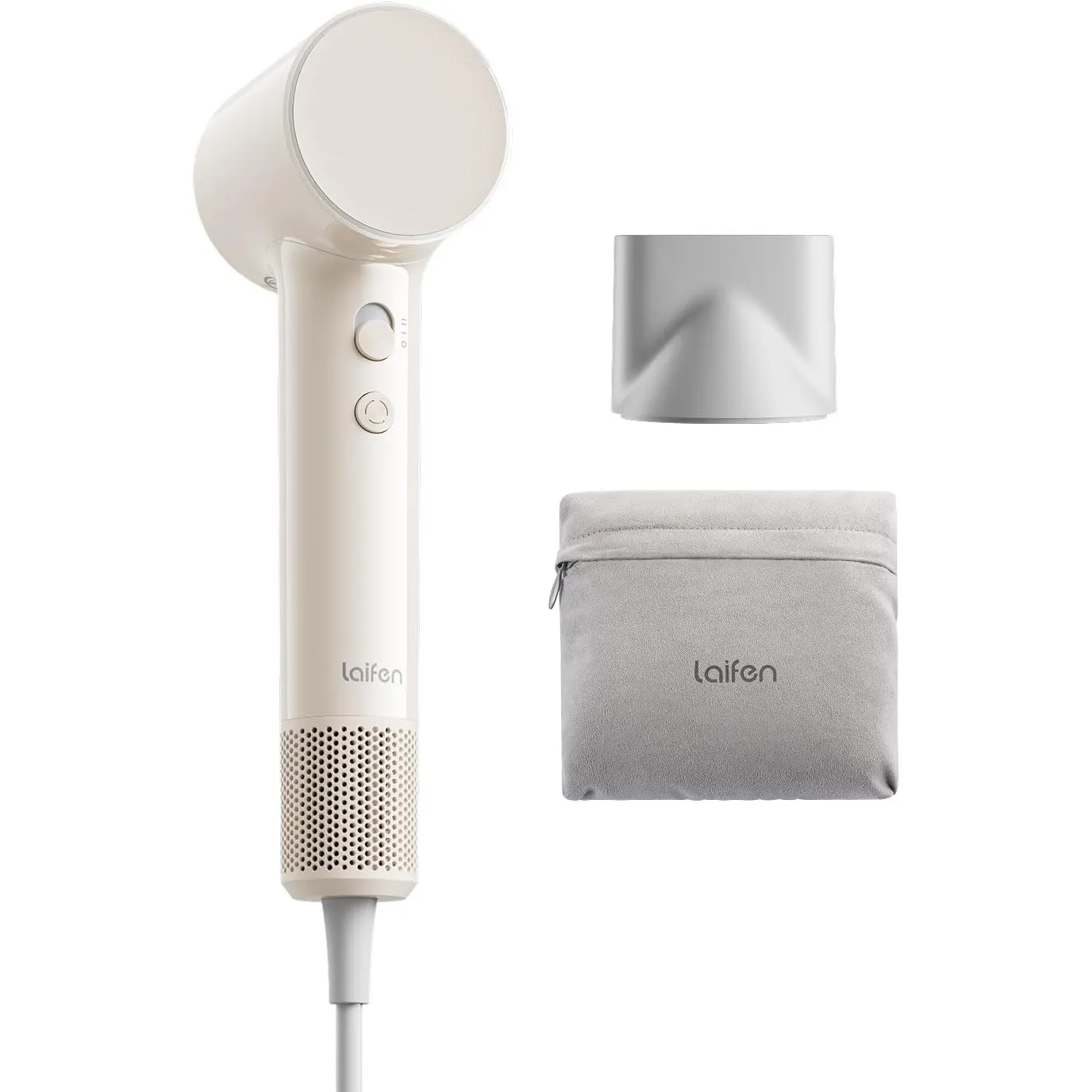 Laifen Air Haartrockner, ultra-leichter Föhn 280 g mit 200 Millionen Negativ-Ionen, schnelles Trocknen in 3 Min., 60 dB…