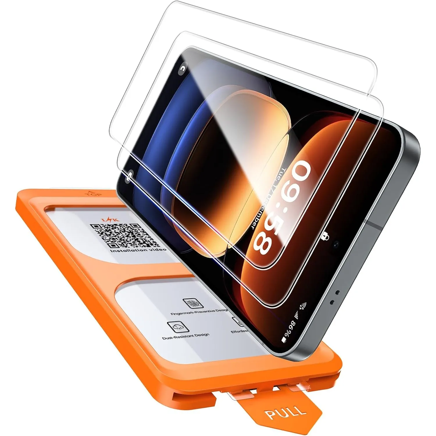 LϟK für Samsung Galaxy S25 FE Panzerglas - 2 Stück | mit Auto Montage, HD-Hartglasfolie Displayschutz, Full Screen 0 St…