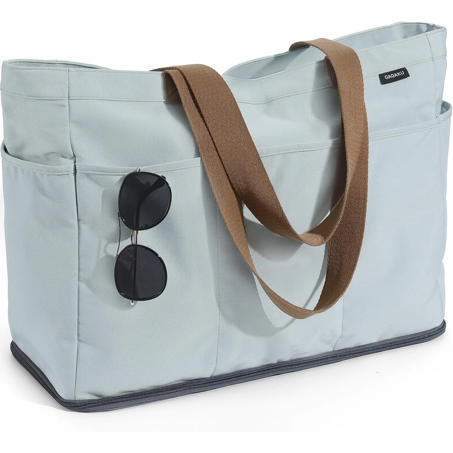 GAGAKU Strandtasche XXL/XL mit Kühlfach, Wasserfest Beach Bag mit Reißverschluss – Faltbar Groß Badetasche für Familie,…