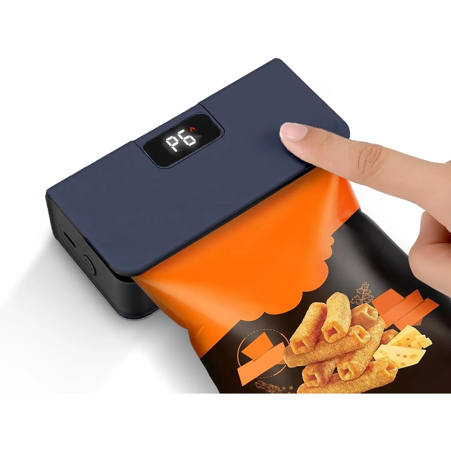 Wiederaufladbares Mini Folienschweißgerät mit LED-Display, 6 Stufen Einstellbar Bag Sealer für Plastiktüten, Tragbares …