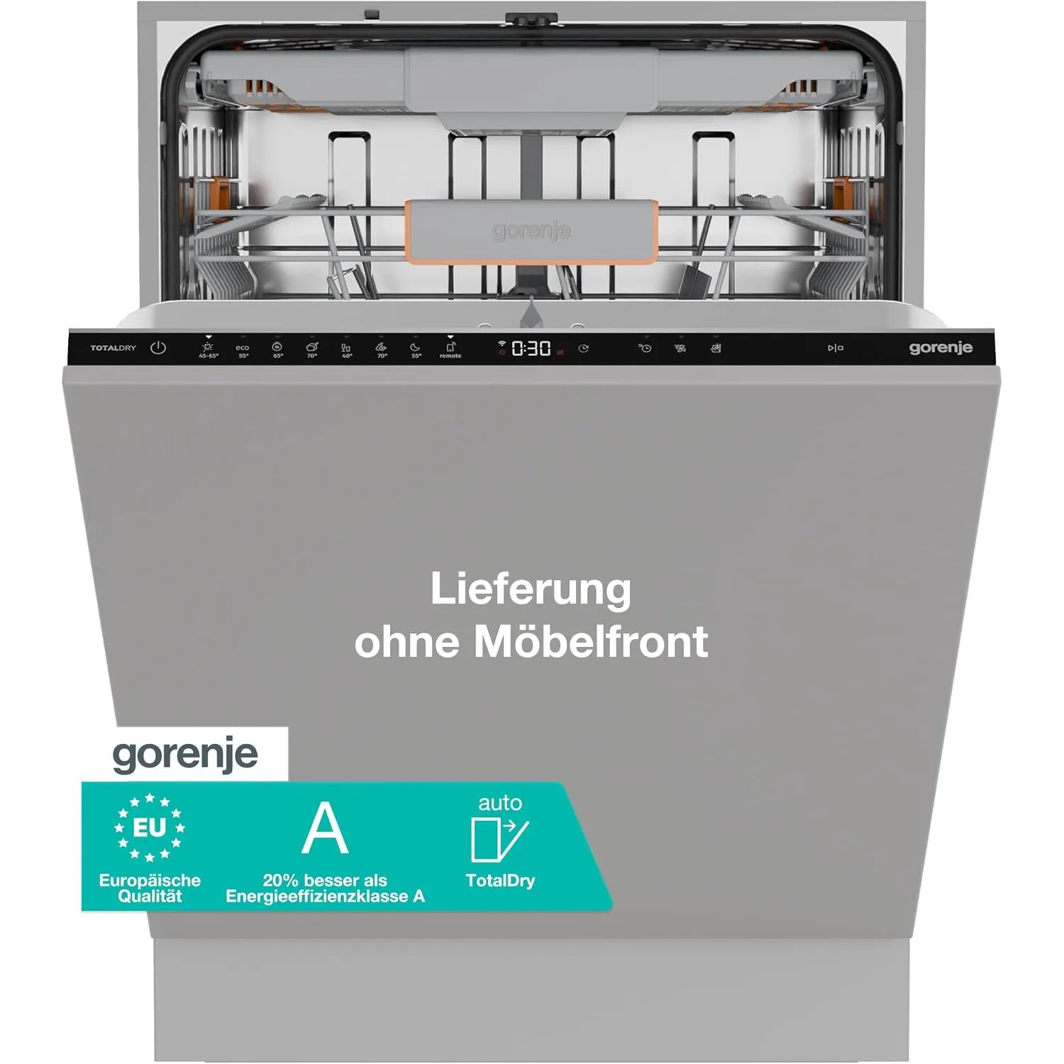 Gorenje GV6G63A60H Einbau-Geschirrspüler/Vollintegriert/ 60 Breite/ 16 Maßgedecke/ 7 Programme/Europäische Qualität/Tot…