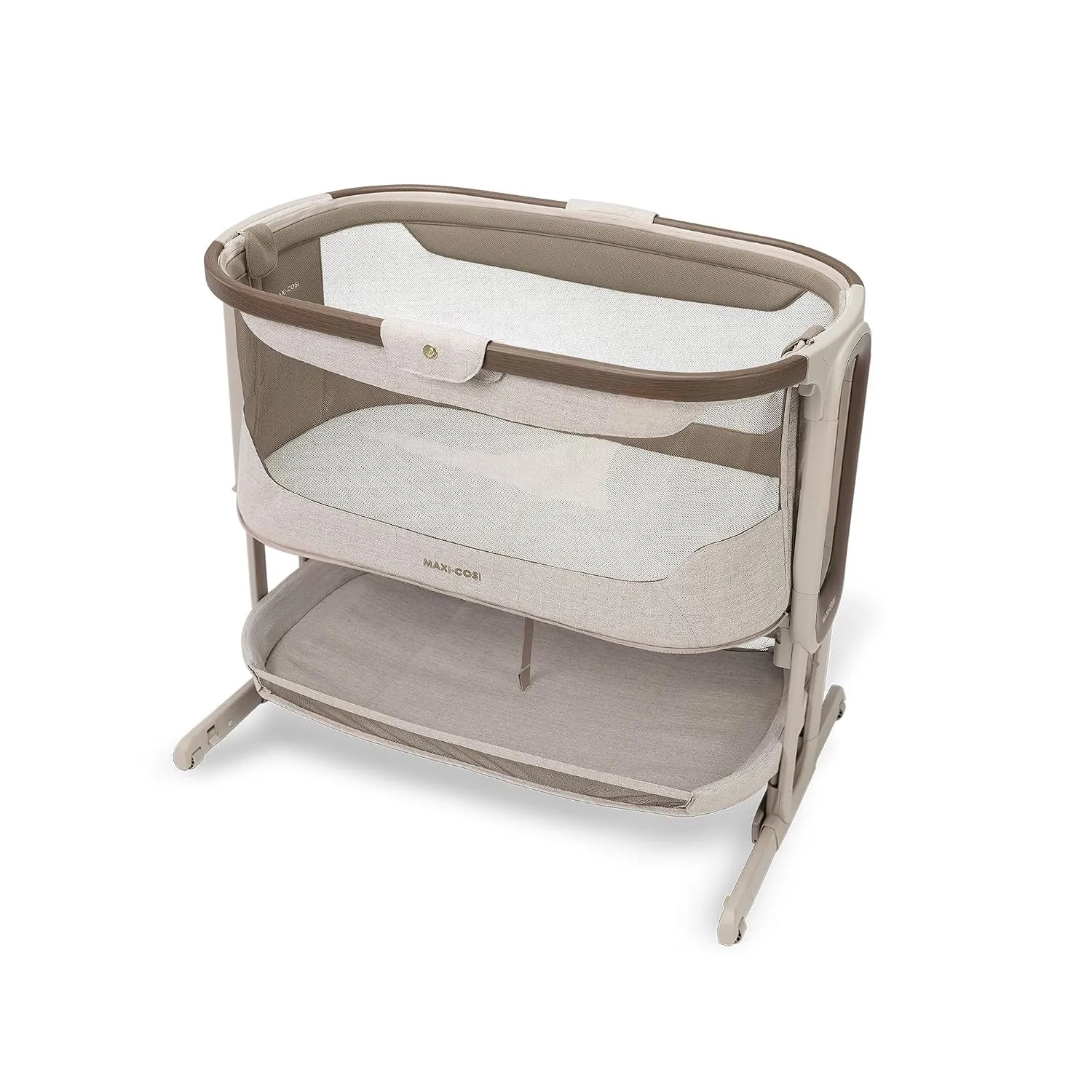 Maxi Cosi Iora Select Baby Stubenbett, 0–6 Monate (9 kg), Faltbares Beistellbett Schaukelnd/Schaukelbett, CloudCore-Mat…