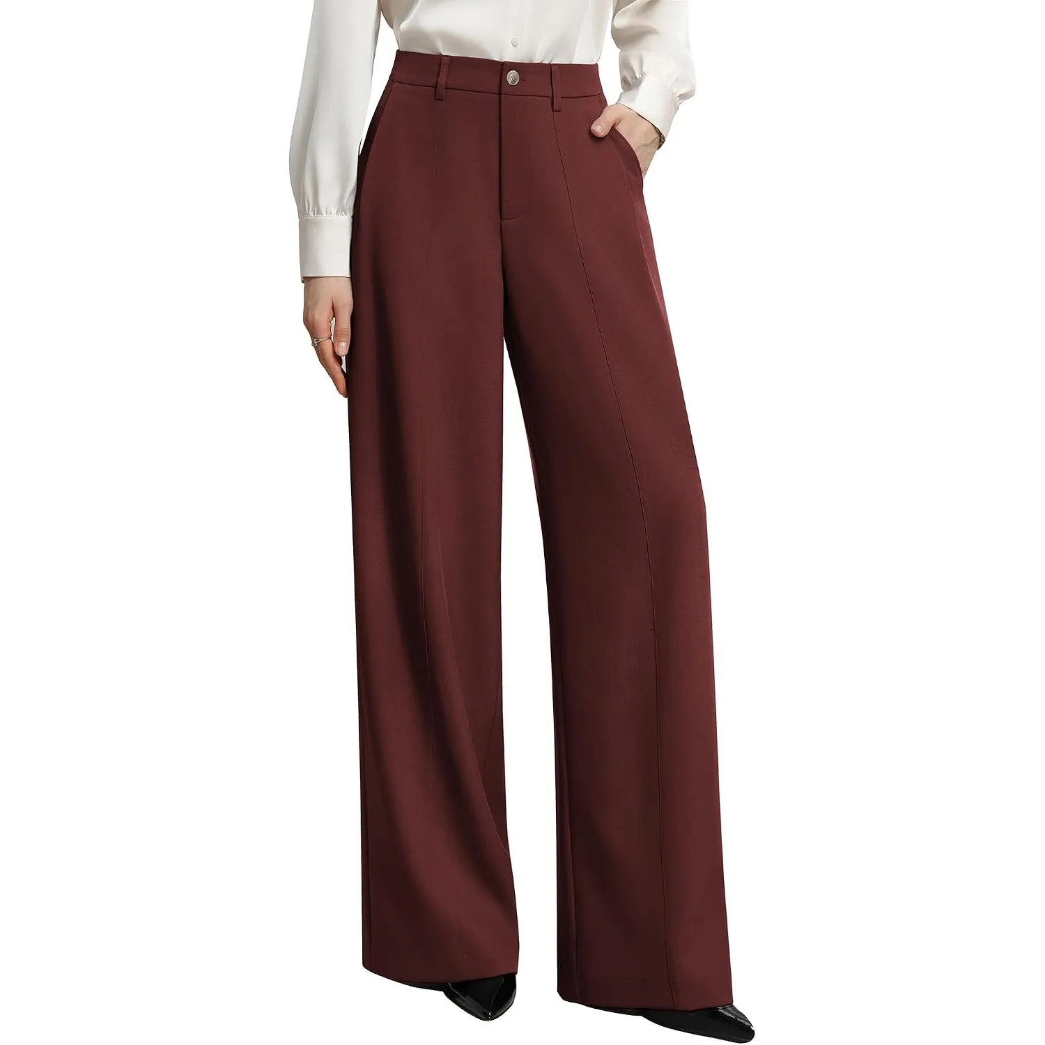 GRACE KARIN Anzughose Damen Elegant Weite Arbeitshosen Stoffhose