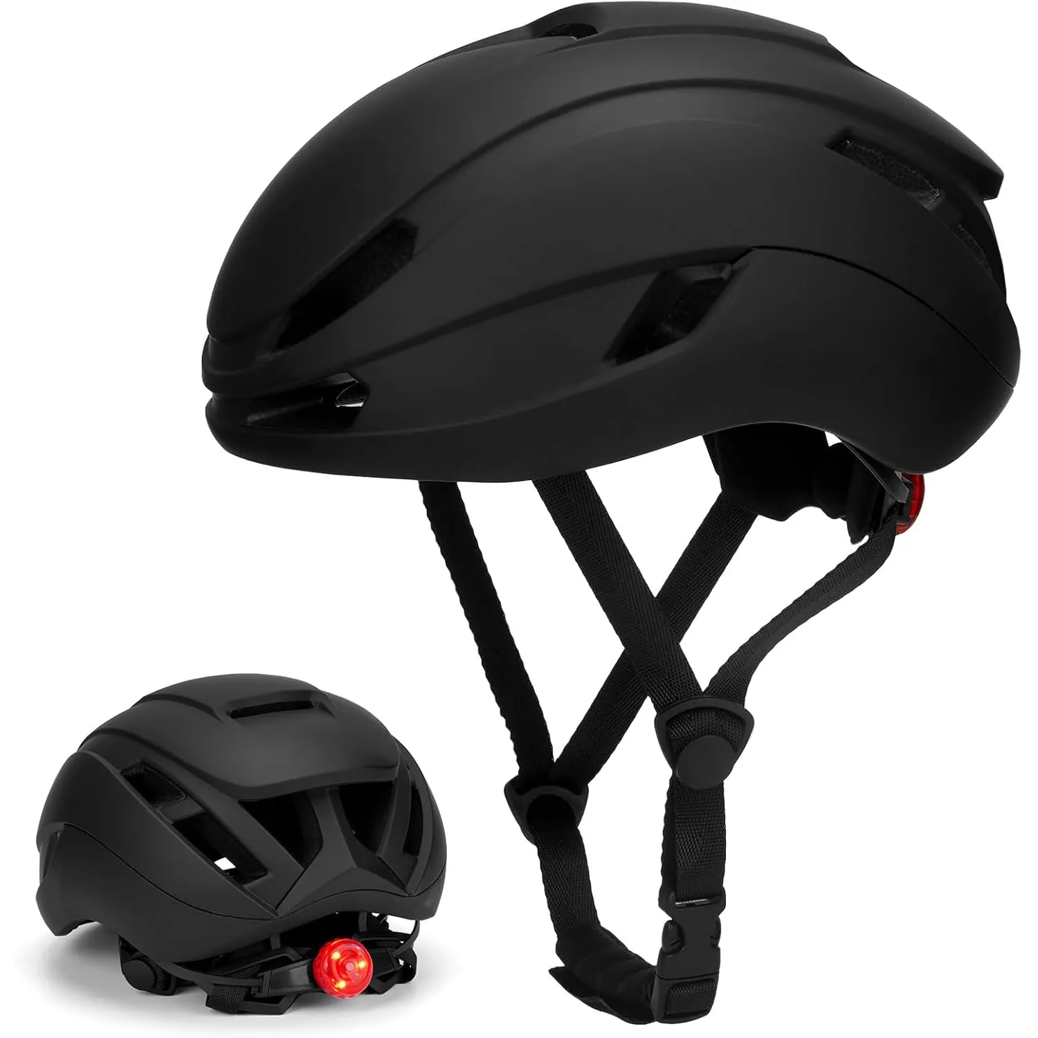 Fahrradhelm Erwachsene mit Licht, Leichter Radhelm, Rennradhelm, Cityhelm Urban Verstellbarer Fahrradhelm für Damen und…