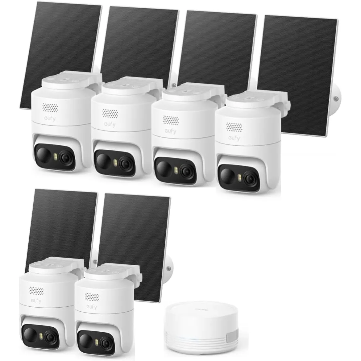 eufyCam C37 6-Kamera-Set, Überwachungskamera Außen, Farbnachtsicht, Solar | 6er- Set, 360° Schwenk, KI-Tracking, Gesich…
