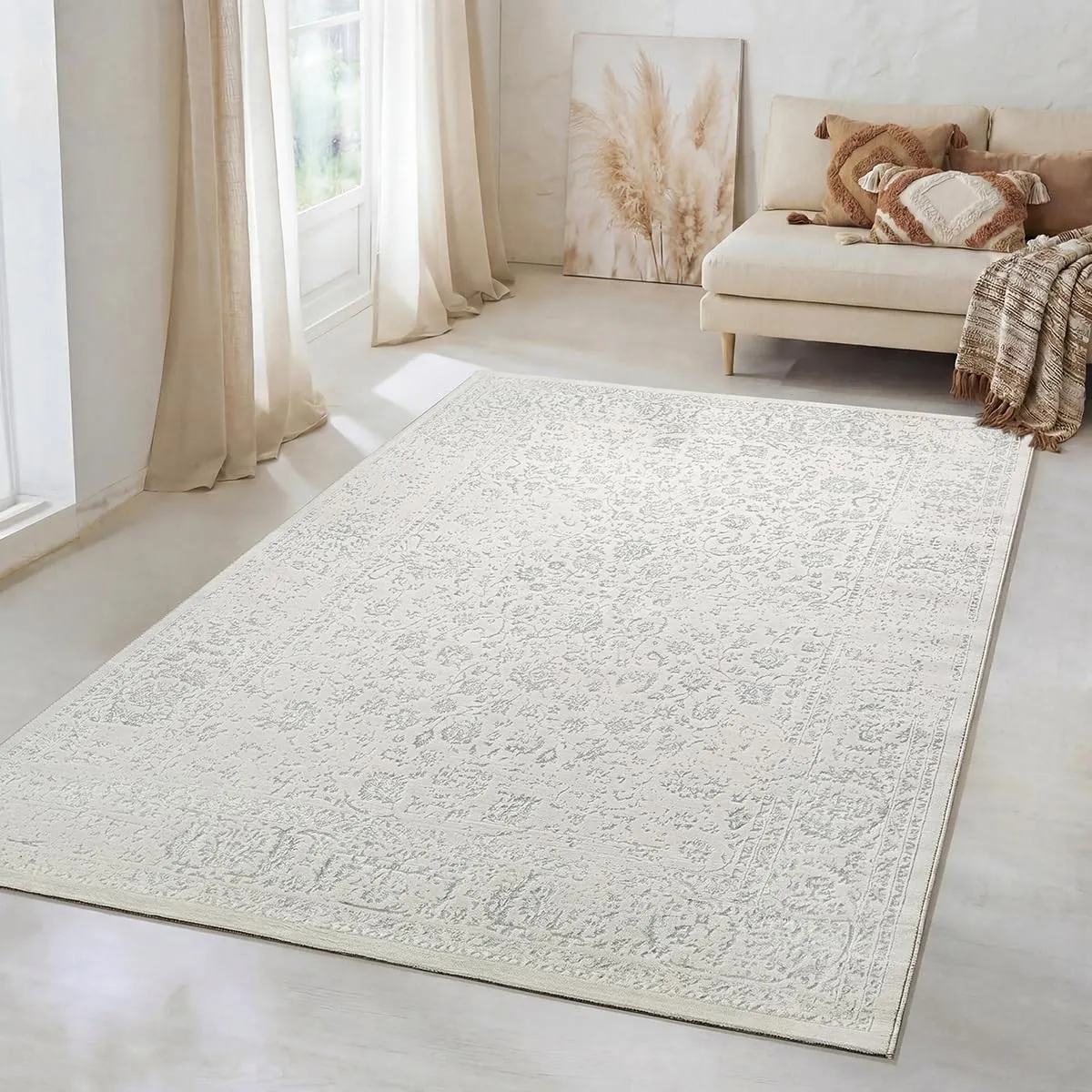 the carpet Mila Teppich – moderner Kurzflor Wohnzimmerteppich mit 3D Hoch-Tief-Effekt, Glanzeffekt & weicher Oberfläche…
