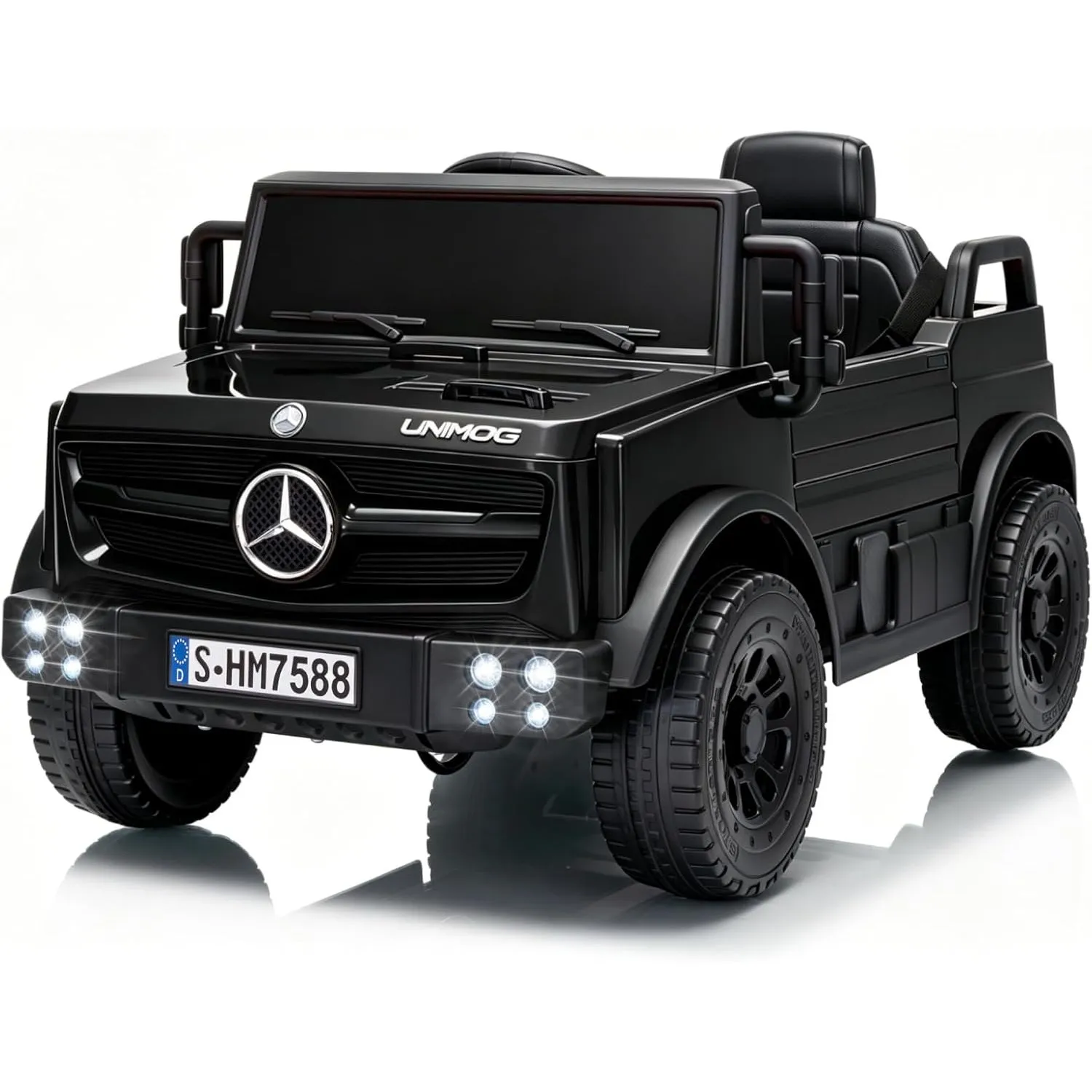 TCARAIWEN Kinderauto Elektro Mercedes-Benz Unimog Lizenz, 12V Elektroauto für Kinder 3-6 Jahre, Kinderfahrzeug mit Fern…