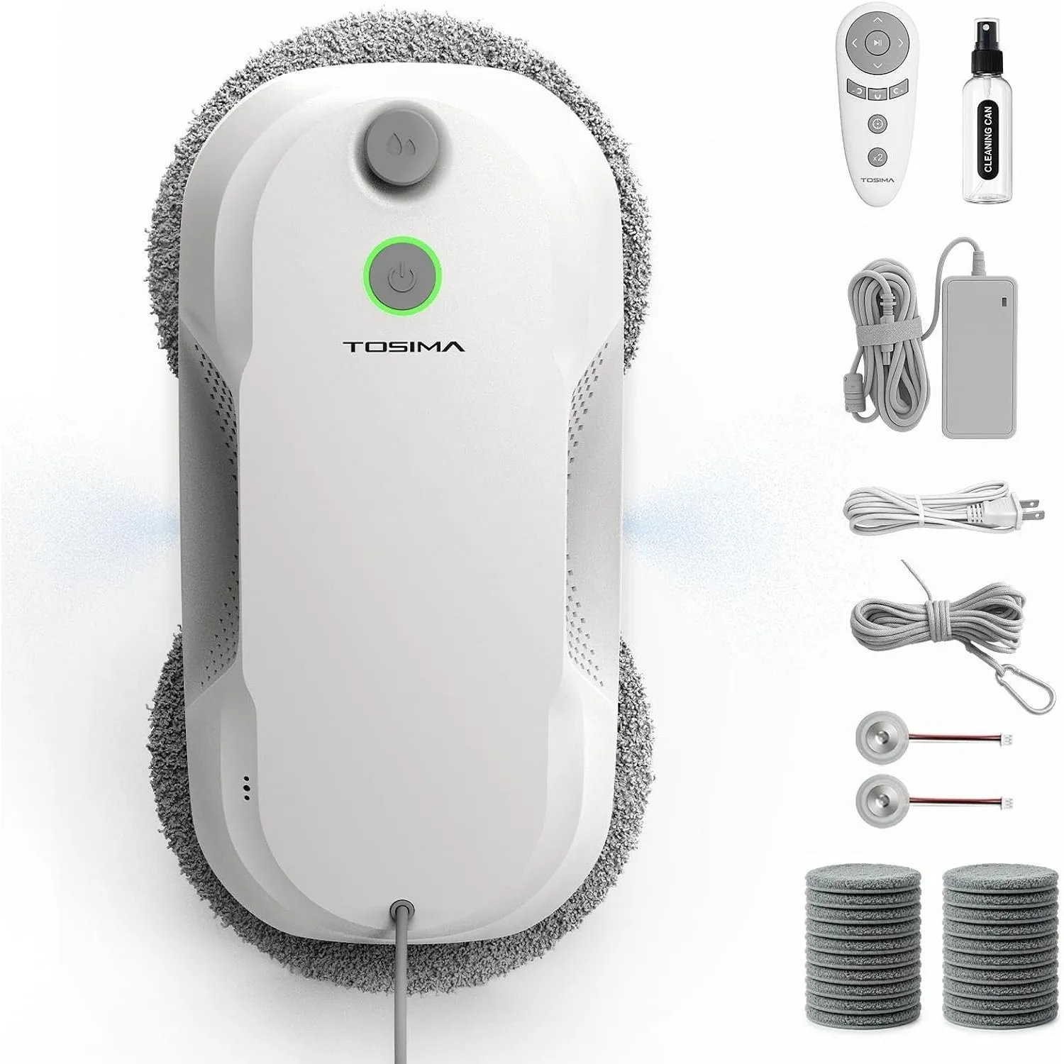 Tosima W5 Pro 6400 Pa Fensterputzroboter – Fensterroboter & Fensterreiniger-Roboter mit Doppel-Ultraschall-Sprühsystem,…