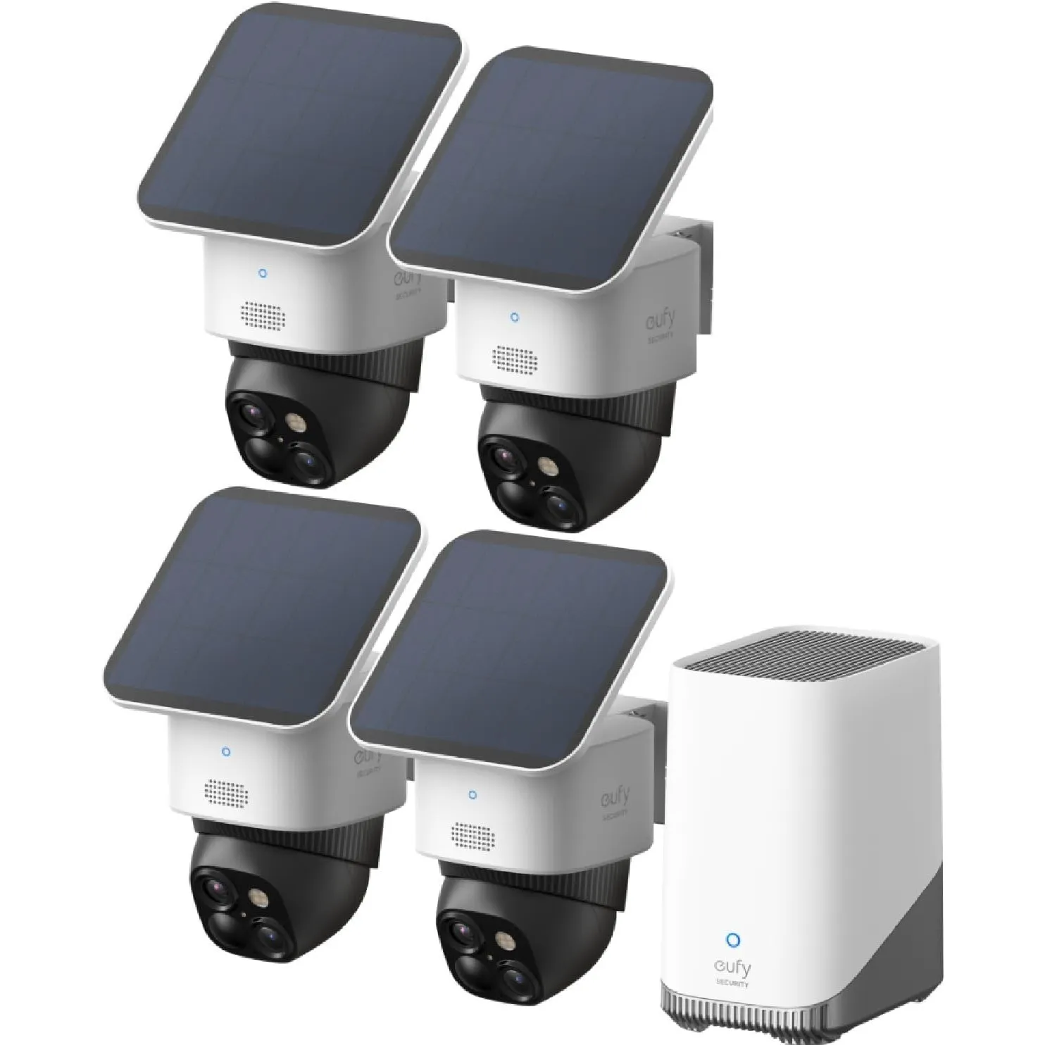 eufyCam Kamera 4er-Pack, Überwachungskamera Außen, ohne Abo, 4-GHz-WLAN