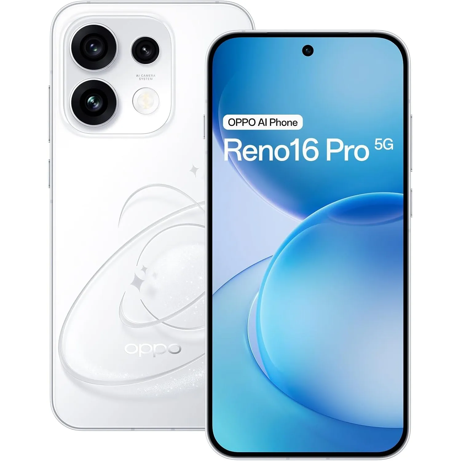 OPPO Reno16 Pro 5G, 200MP Kamera, 6,32" 144Hz, 6000mAh, 12+512GB, Pop White | 6,32" 144HzAMOLED, 6000mAh, 80W SUPERVOOC…