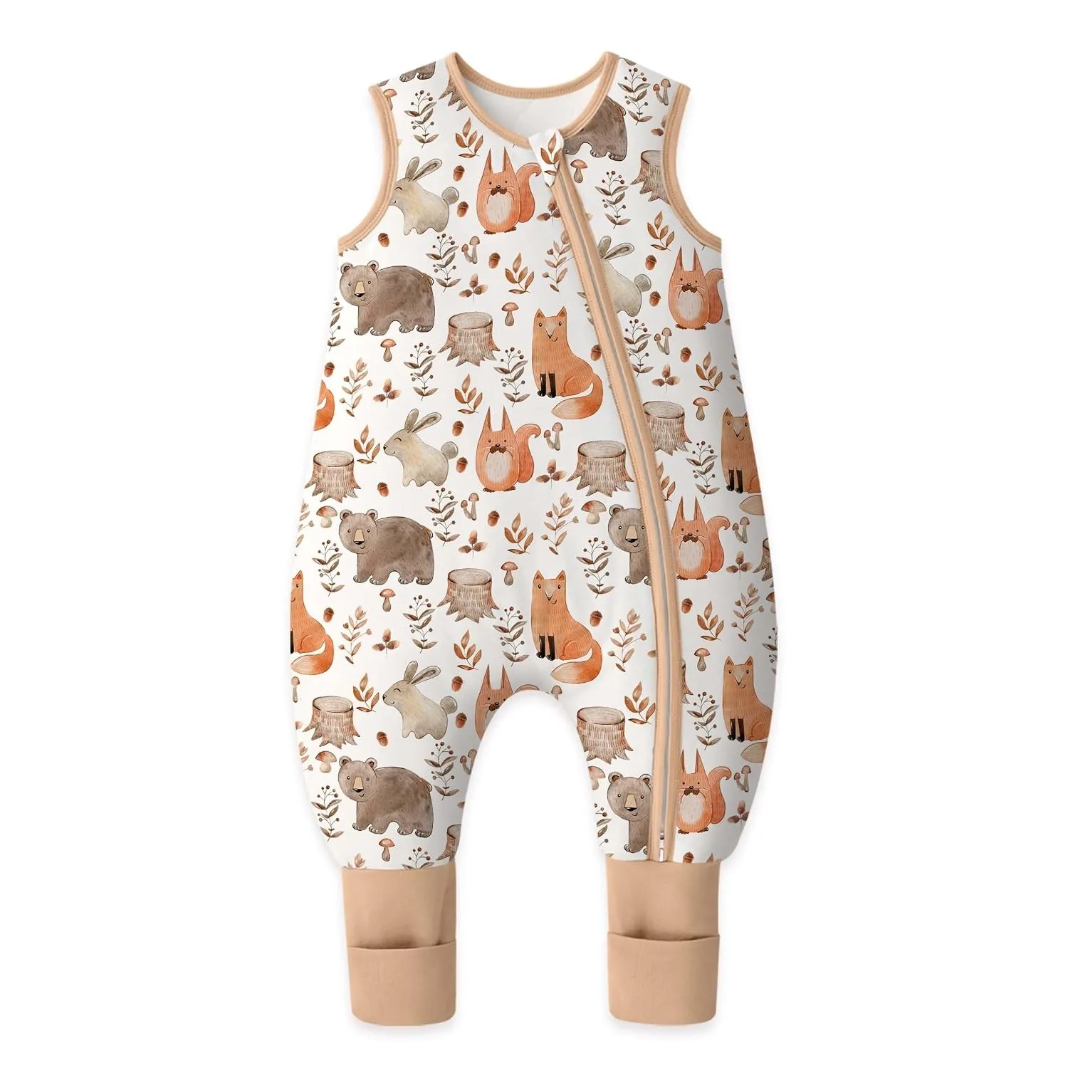 Unnivoll Baby Schlafsack mit Füßen 2,5 Tog Winterschlafsack Baby Baumwolle Schlafsack mit Beinen Babyschlafsack Warm un…