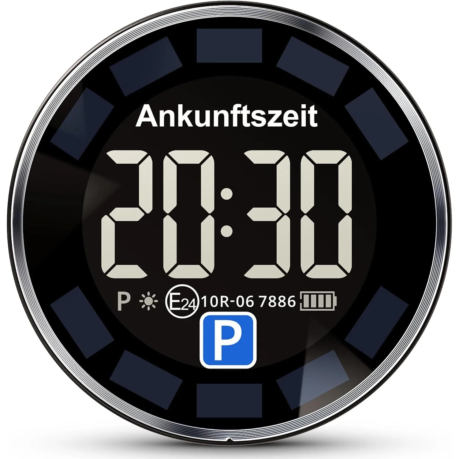 Parksolar Pro 10 Jahren Lebensdauer Solar Elektronische Parkscheibe mit Zulassung, automatische Digitale Parkscheibe mi…