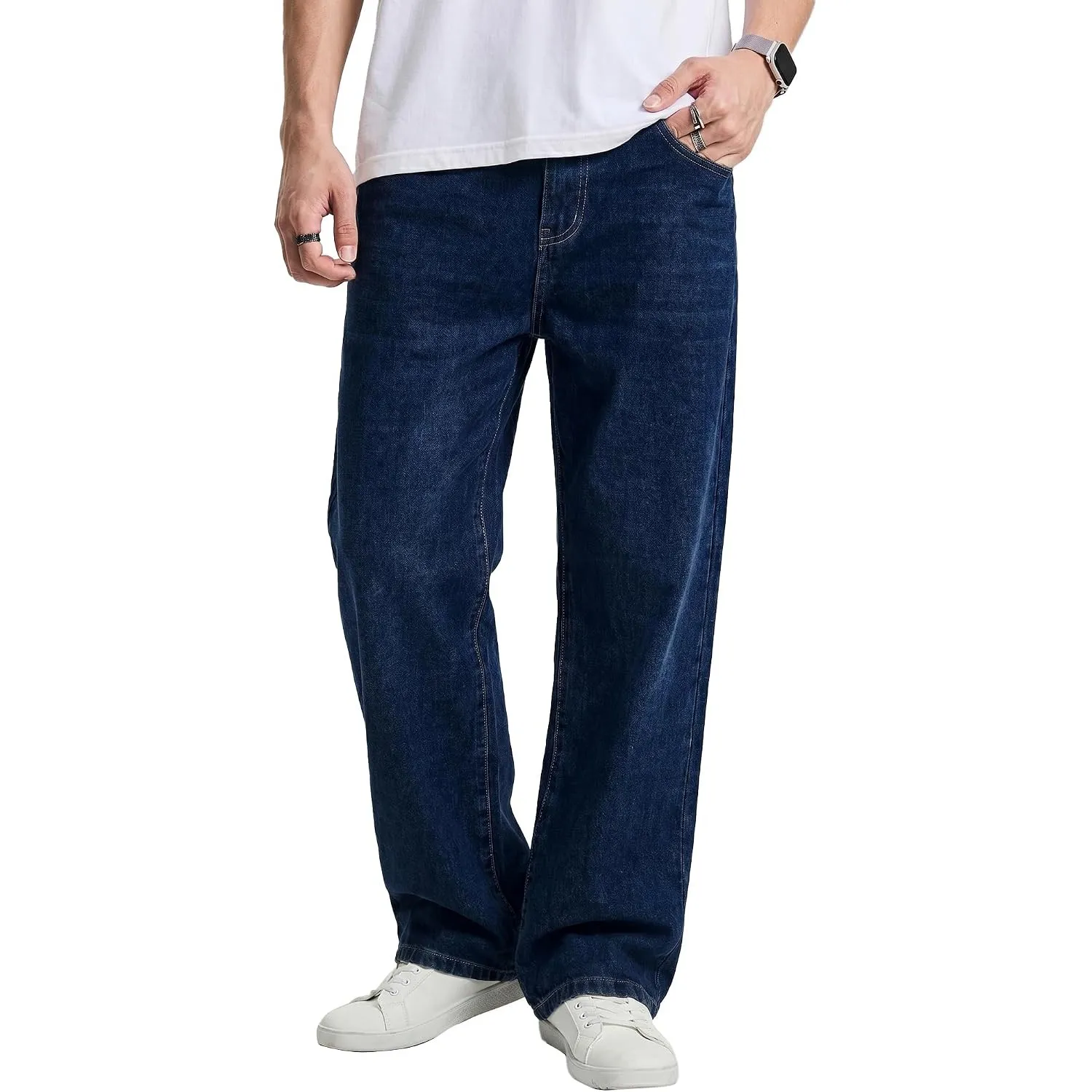 JMIERR Jeans Herren Baggy Baumwolle Vintage Stretch