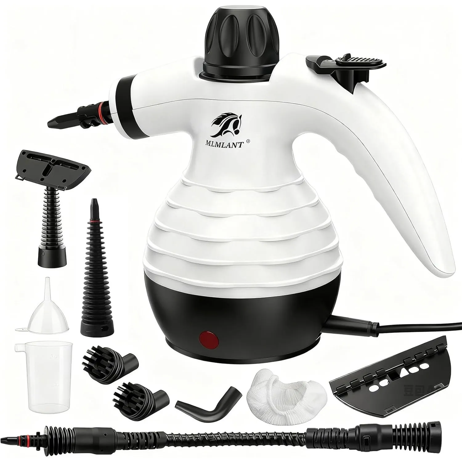 MLMLANT Dampfreiniger Handgerät, Handdampfreiniger Haushaltsreiniger mit Sicherheitsverschluss und 10 Zubehörteilen, ge…