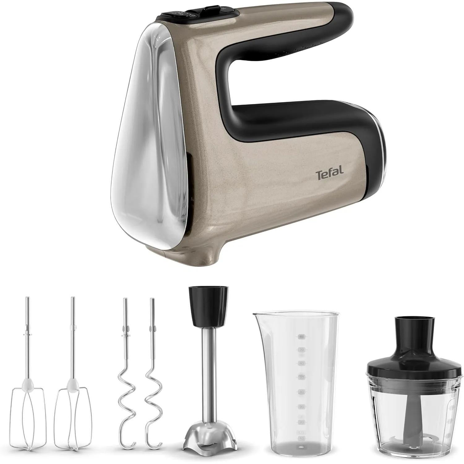Tefal Powermix Silence 4-in-1 Handmixer, leiser Motor, Turbo-Funktion