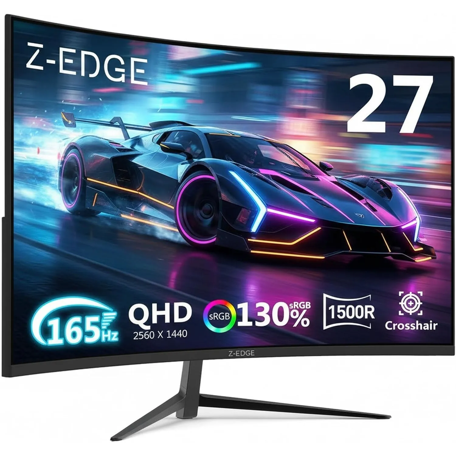 Z-Edge 27 Zoll Curved VA Gaming Monitor 165Hz 1ms 1440P QHD HDR10