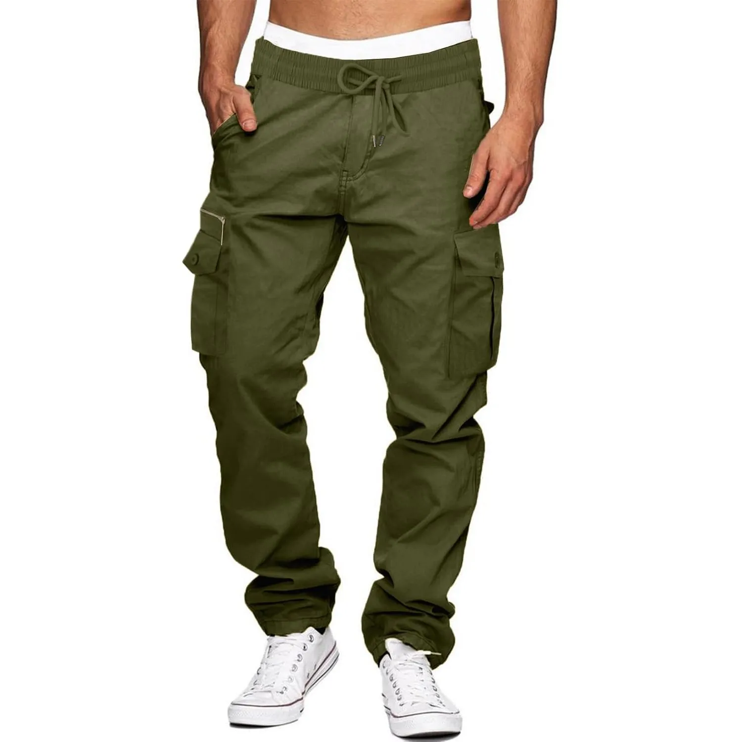 Elegancity Cargohose Herren Baumwolle Jogginghose Herren Outdoorhose Lange Baggy Hose Freizeithose Pants