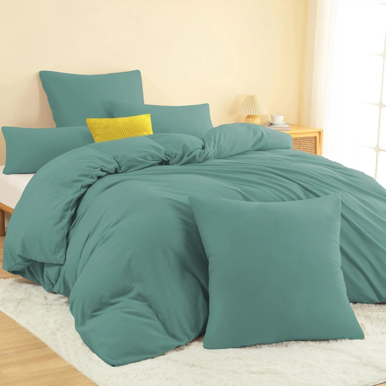 Winter Warme Thermo Fleece Bettwäsche 200x220, Kuschelig weich Bettwäsche Sets 3 teilig, 1 Bettbezug 200x220cm flauschi…