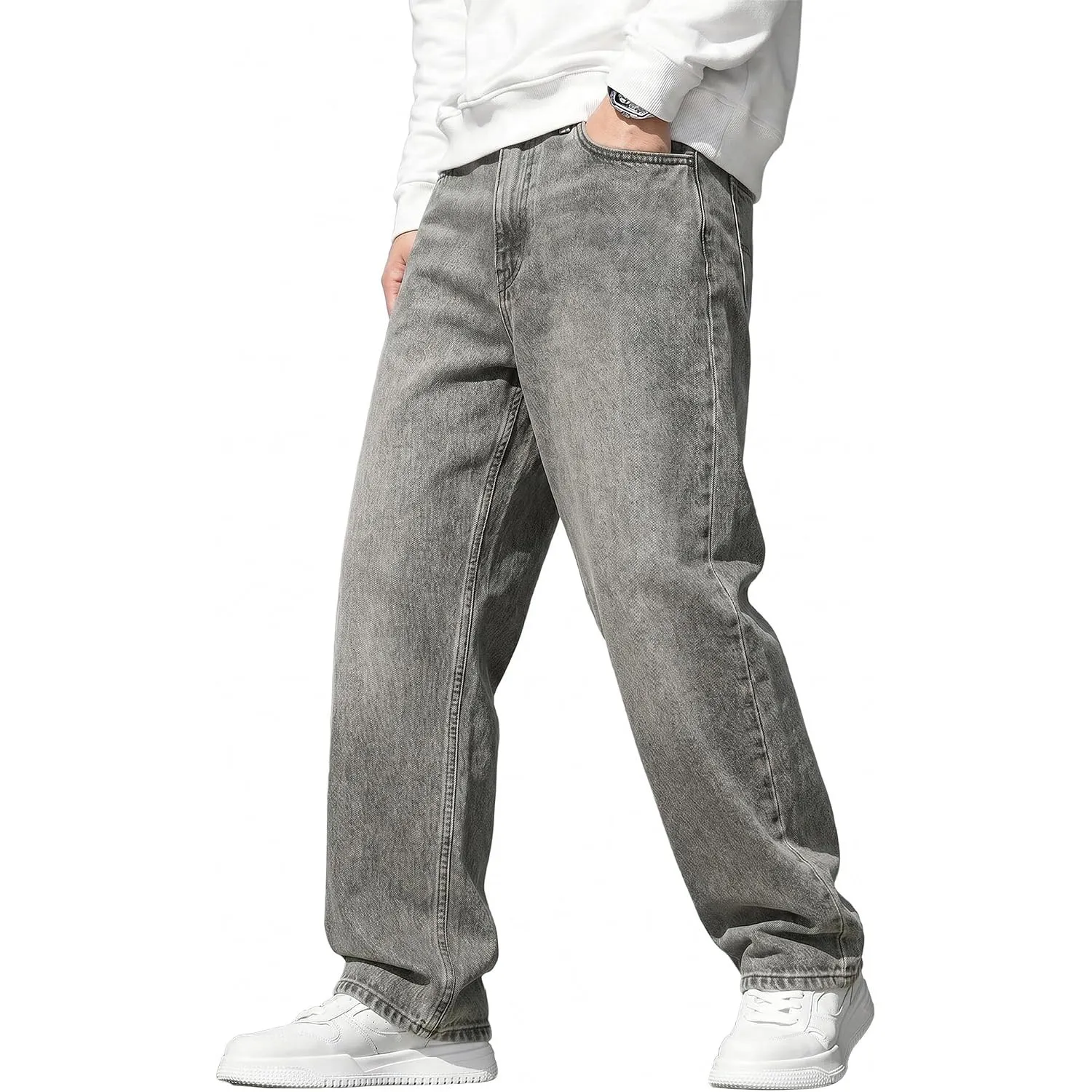JMIERR Jeans Herren Baggy Stretch Y2K Denim Hose