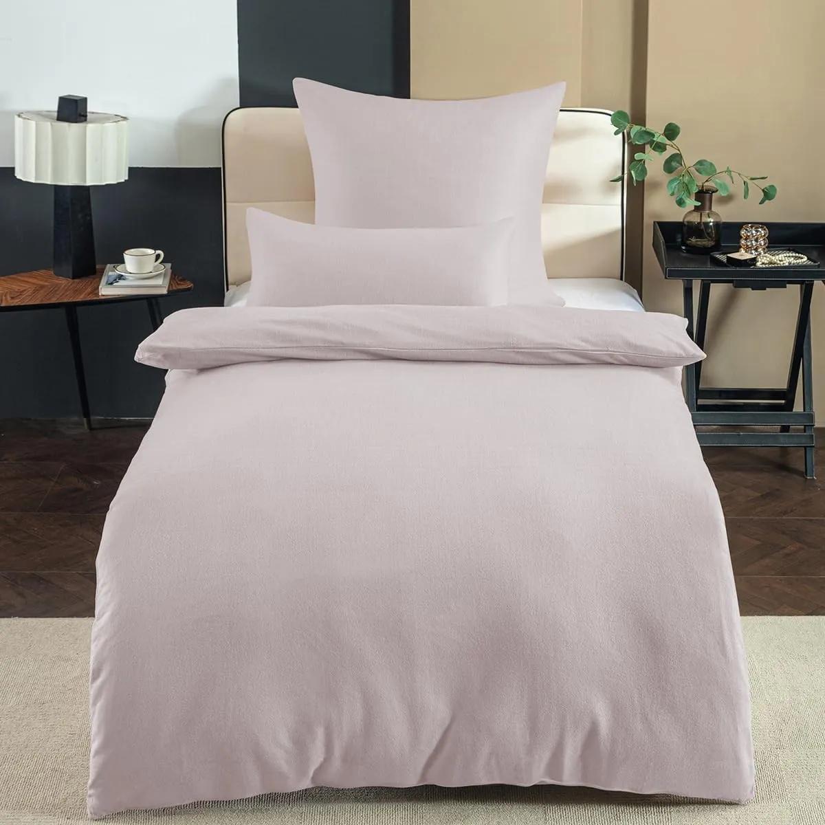 Winter Warme Thermo Fleece Bettwäsche 155x220, Kuschelig weich Bettwäsche Sets 2 teilig, 1 Bettbezug 155x220cm flauschi…