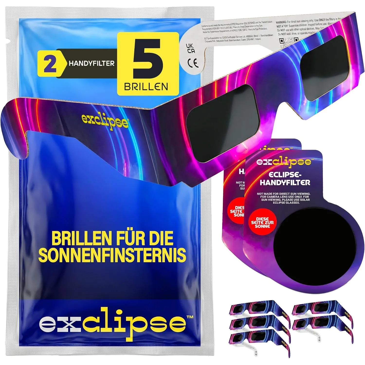 exclipse Sonnenfinsternisbrille – ISO 12312-2 & CE & UKCA-zertifiziert, Sichere Sonnenbeobachtung, AAS Zertifizierung 2…