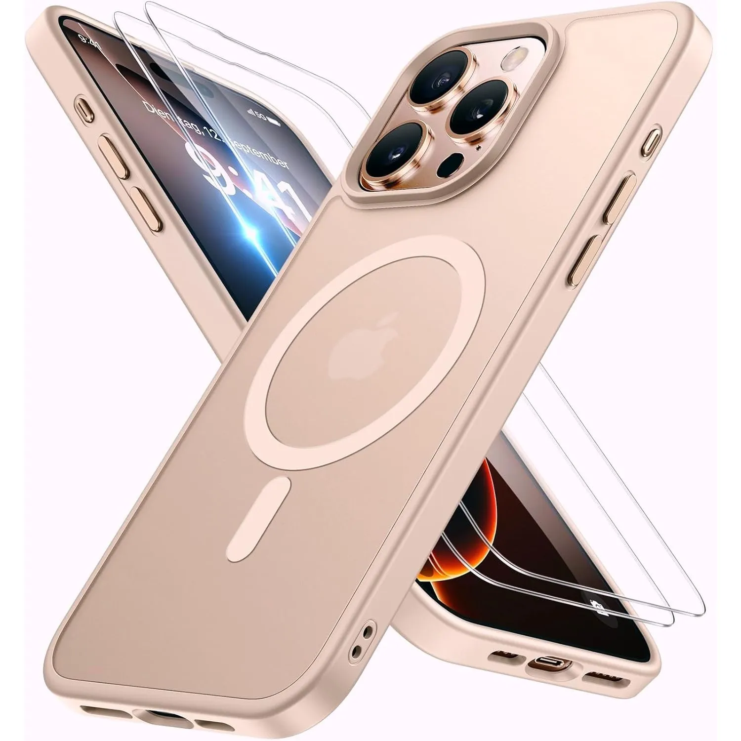Miracase für iPhone 16 Pro Hülle für Magsafe [TOP Militärschutz & Magnetkraft] Stoßfest Kratzfest mit Samtiger Haptik H…