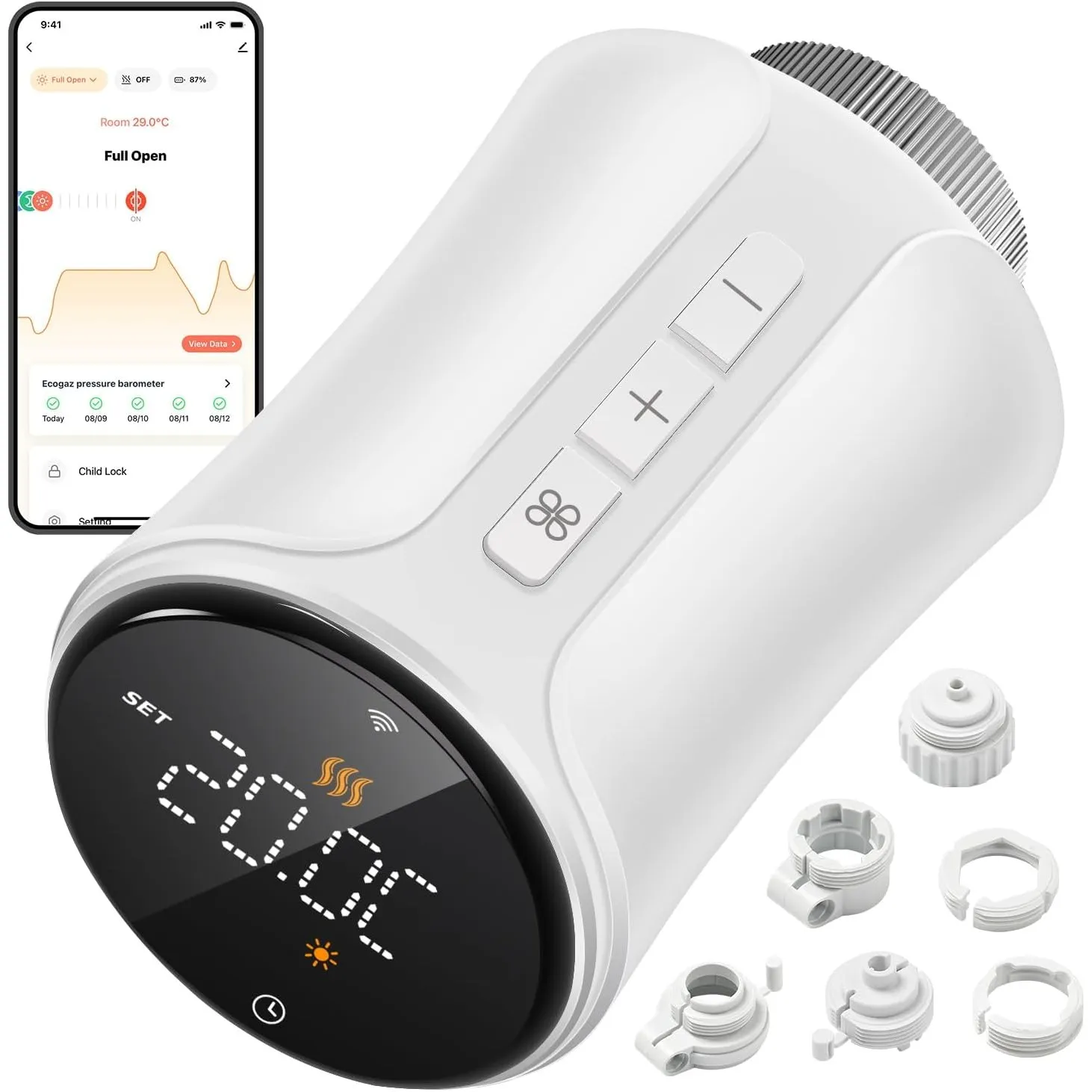 Smartes WLAN-Heizkörperthermostat, digitales Heizungsthermostat