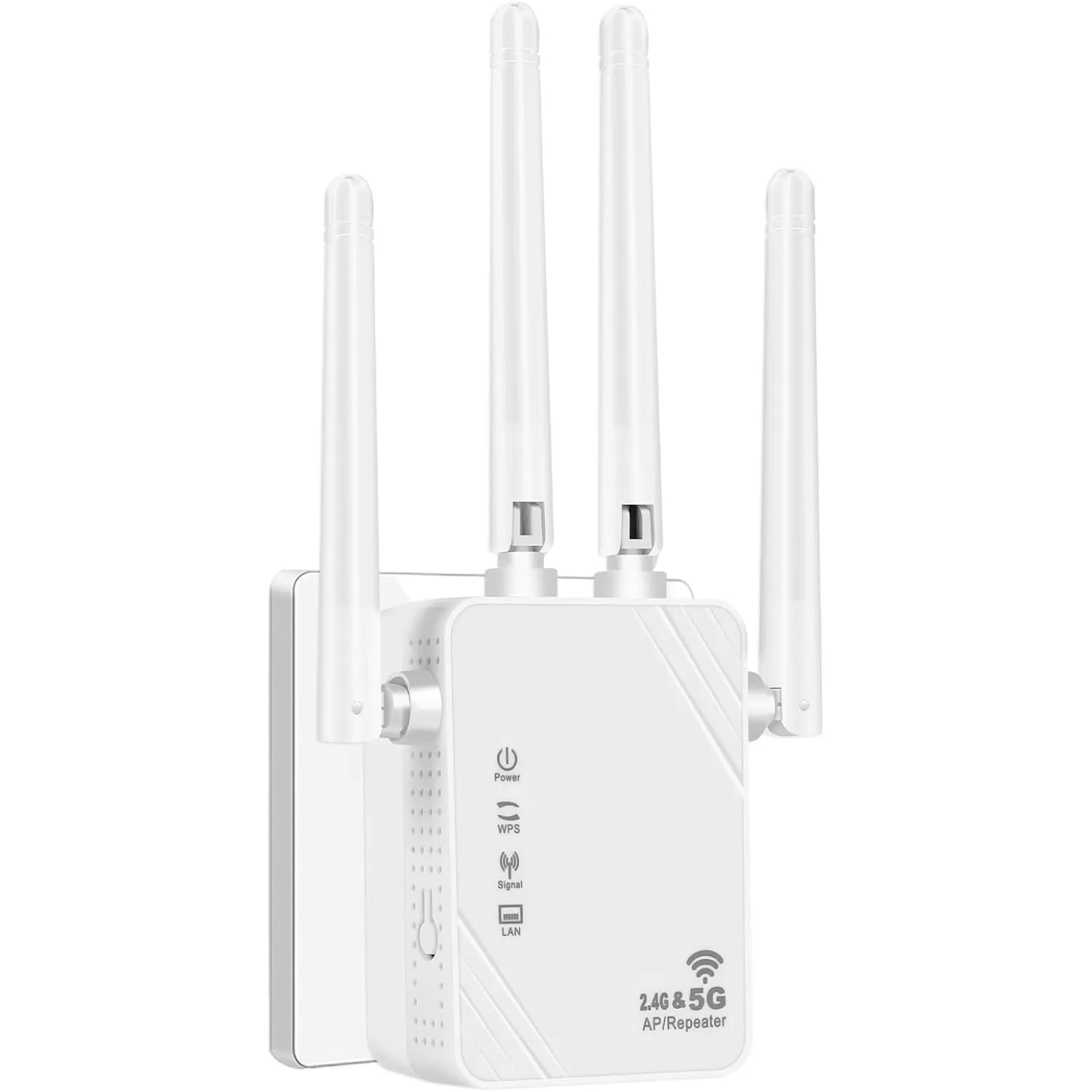 WLAN Verstärker, 1200Mbit/s WLAN Repeater, 5G & 2.4G Dualband Ultraxtender WiFi Verstärker mit LAN anschluss, WPS, Komp…