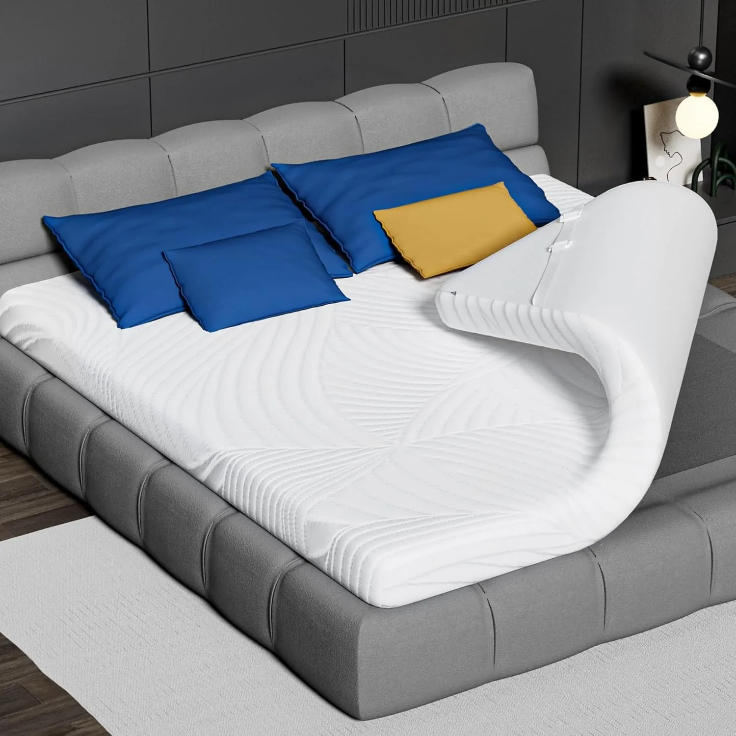 Matratzen Topper 180x200cm Memory Foam CertiPUR-EU und Öko-Tex Zertifiziert