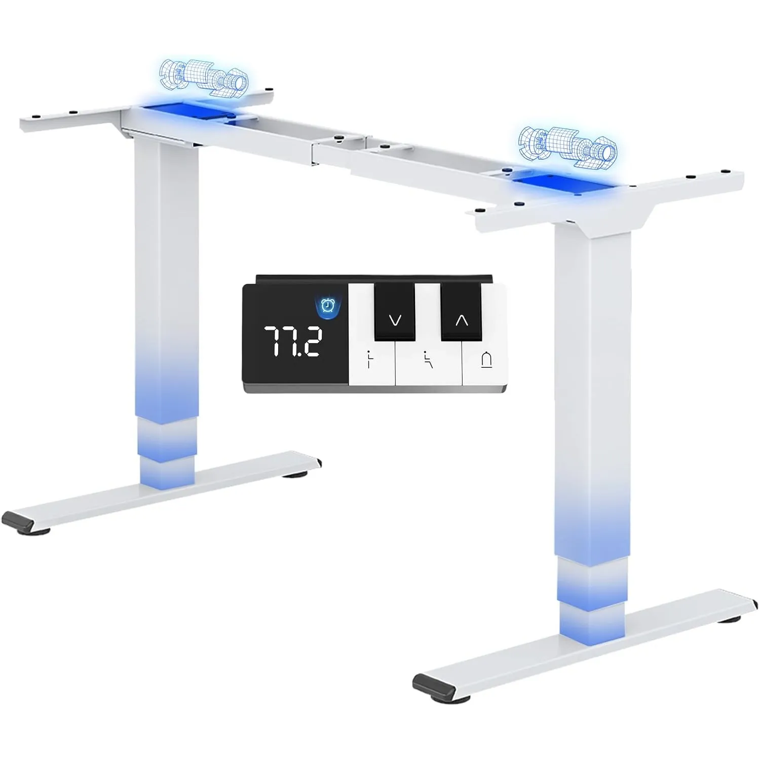 FLEXISPOT Höhenverstellbarer Schreibtisch Tischgestell,Doppelmotor&3-stufig