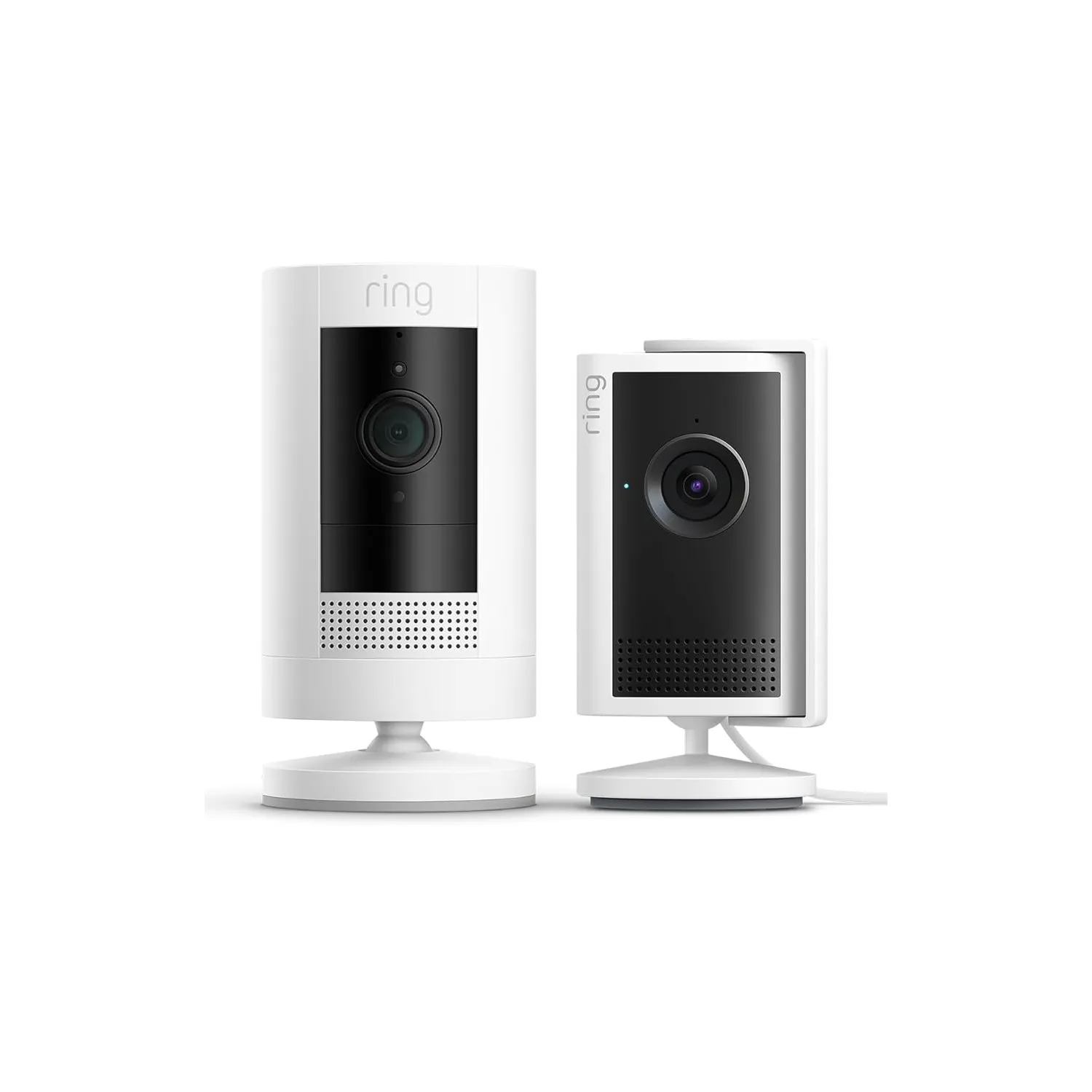 Ring Paket: Außenkamera Akku (Stick Up Cam) 1080p HD + Innenkamera Plus Retinal 2K & 4x-Zoom | Innen & Außen | Kabellos…
