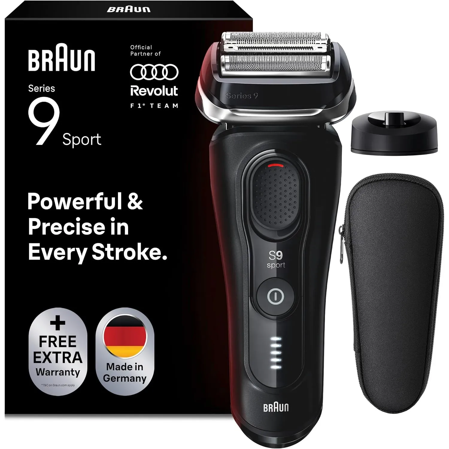 Braun Rasierer Herren Elektrisch Series 9 Sport, 9110si, Schwarz
