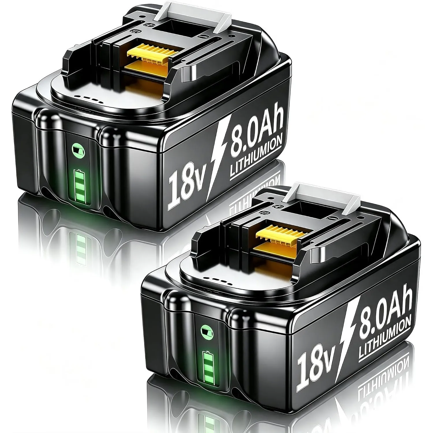 2 X 18V 8.0Ah/8000mAh Li-ion Battery BL1830 Ersatzakku für Makita Akku 18V