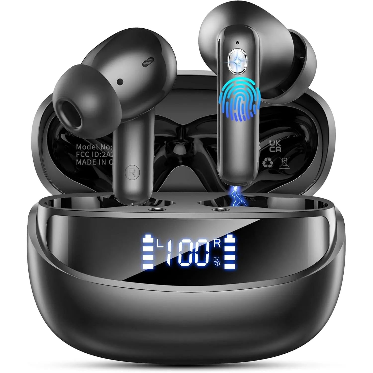 Bluetooth Kopfhörer, 2026 Kopfhörer Kabellos Bluetooth 5.4 HiFi Stereo, 56 Std Spielzeit In Ear Kopfhörer mit 6 ENC Noi…