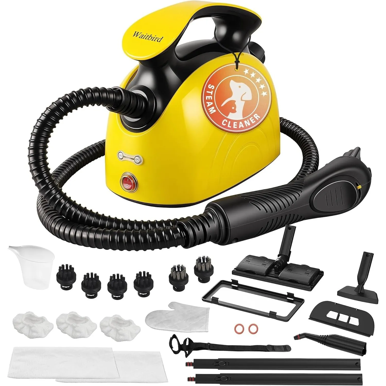 Waitbird Dampfreiniger, multifunktionaler Haushalts-Reiniger, 4.5 Bar Hochdruck & 120°C, 1500W, 5 Min Schnellaufheizung…