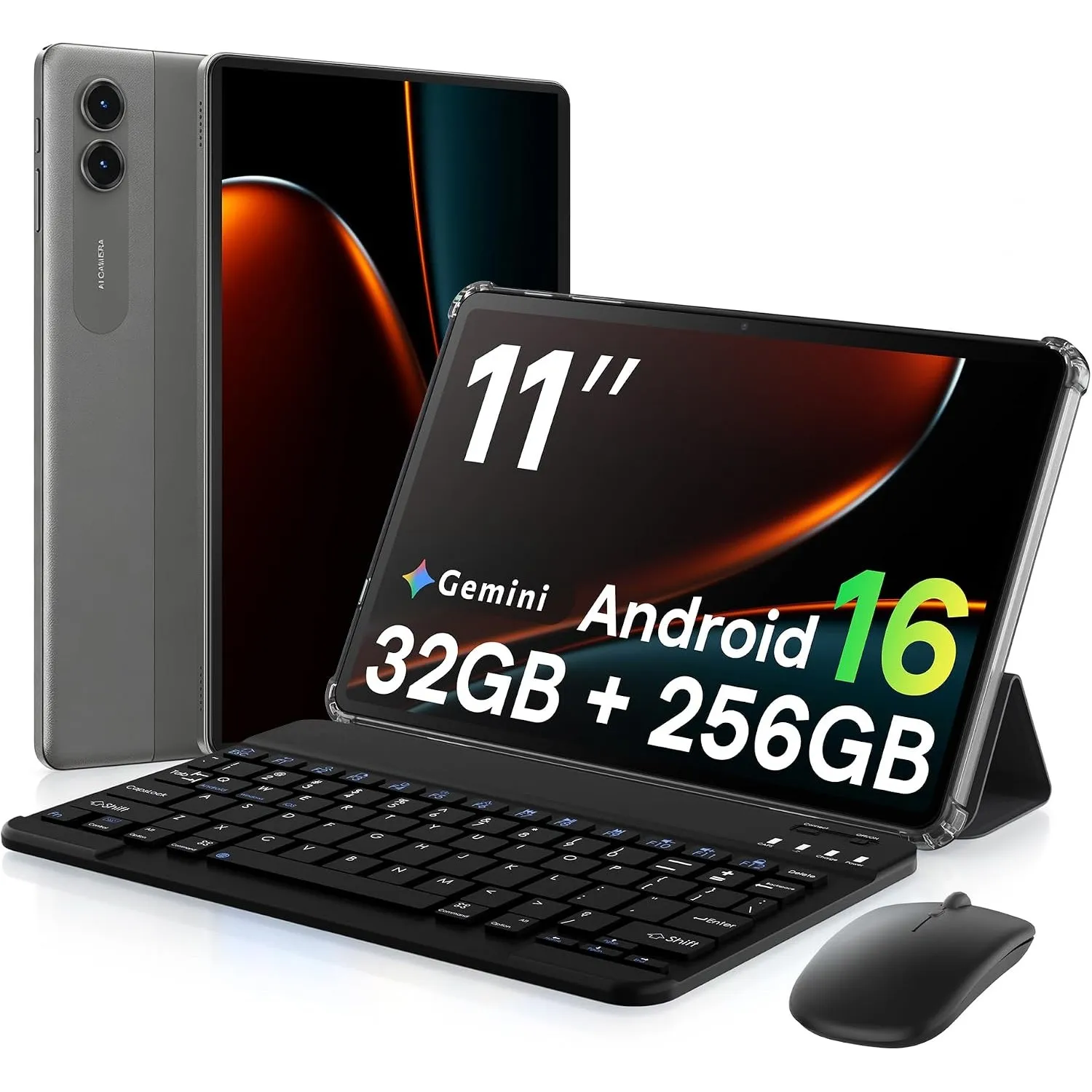 Tablet 11 Zoll Android 16 mit Tastatur, 32GB+256GB, 2TB, 90Hz, 8000mAh