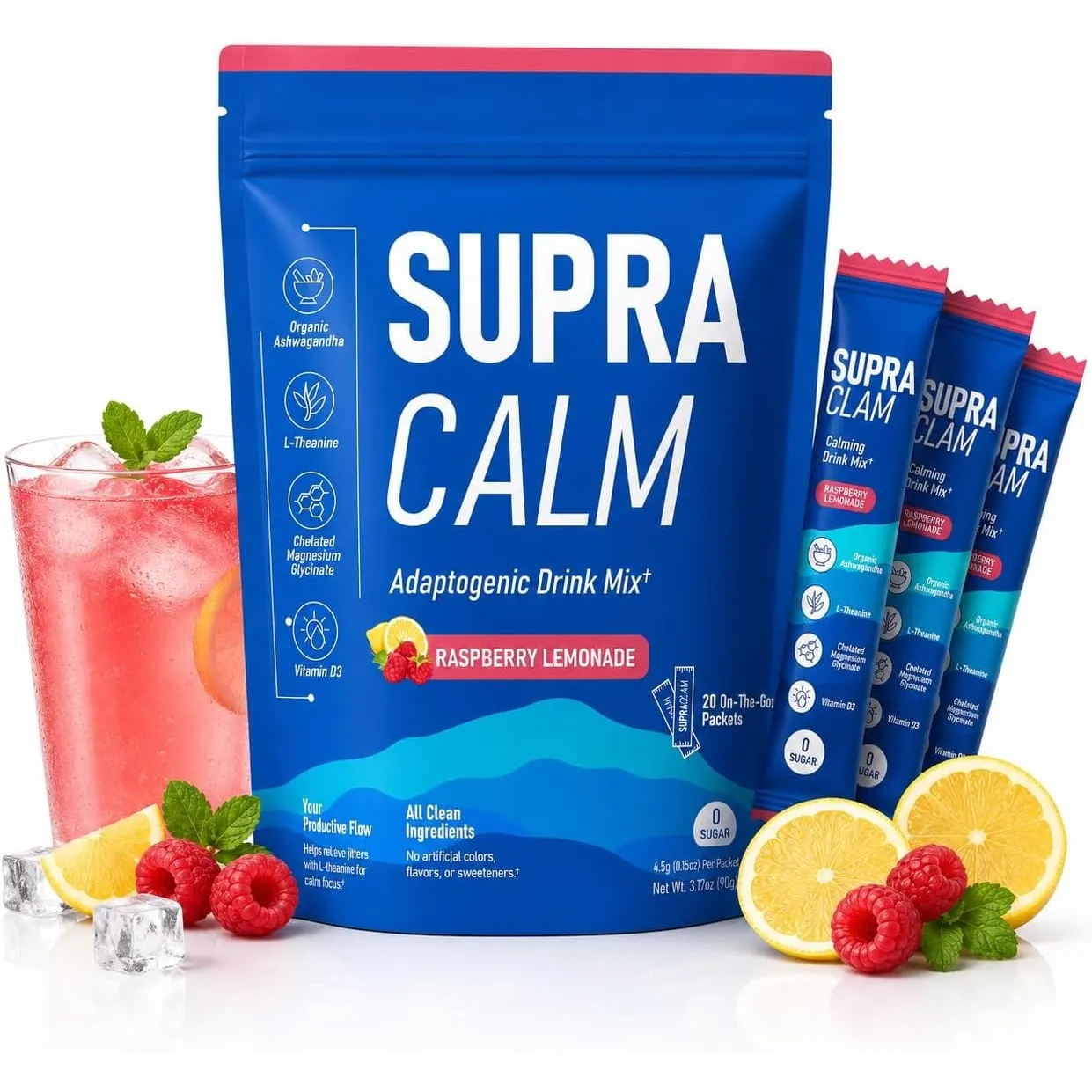 Jello Cortisol Cocktail Pulver – 20 Stück, Cortisol senken Pulver zum Abnehmen, Supercalm Formel für Stressreduktion, b…