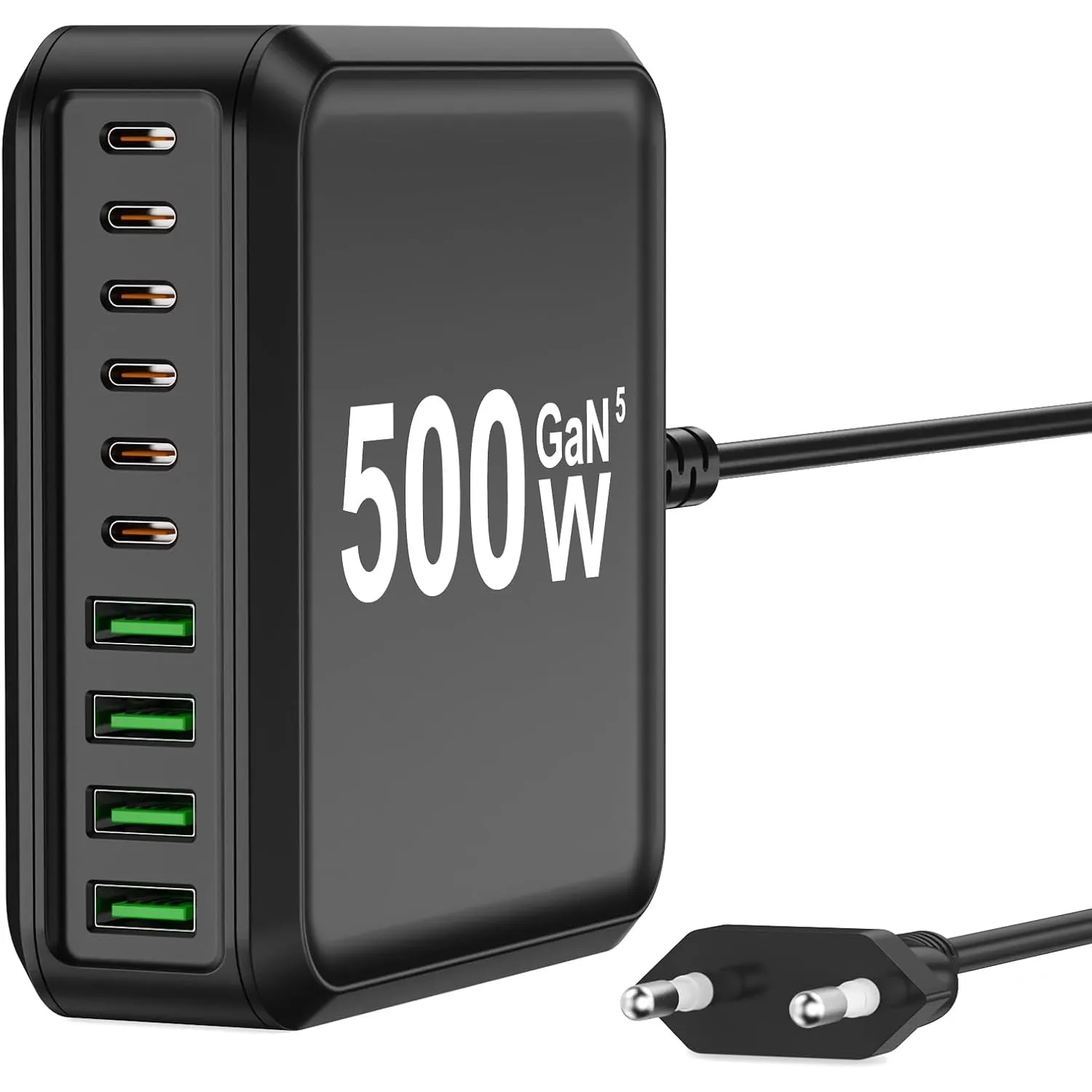 500W USB C Ladegerät Mehrfach, GaN V 10 Ports USB Ladegerät Mehrfach, 500W 10-Port Schnellladegerät Kompatibel mit MacB…