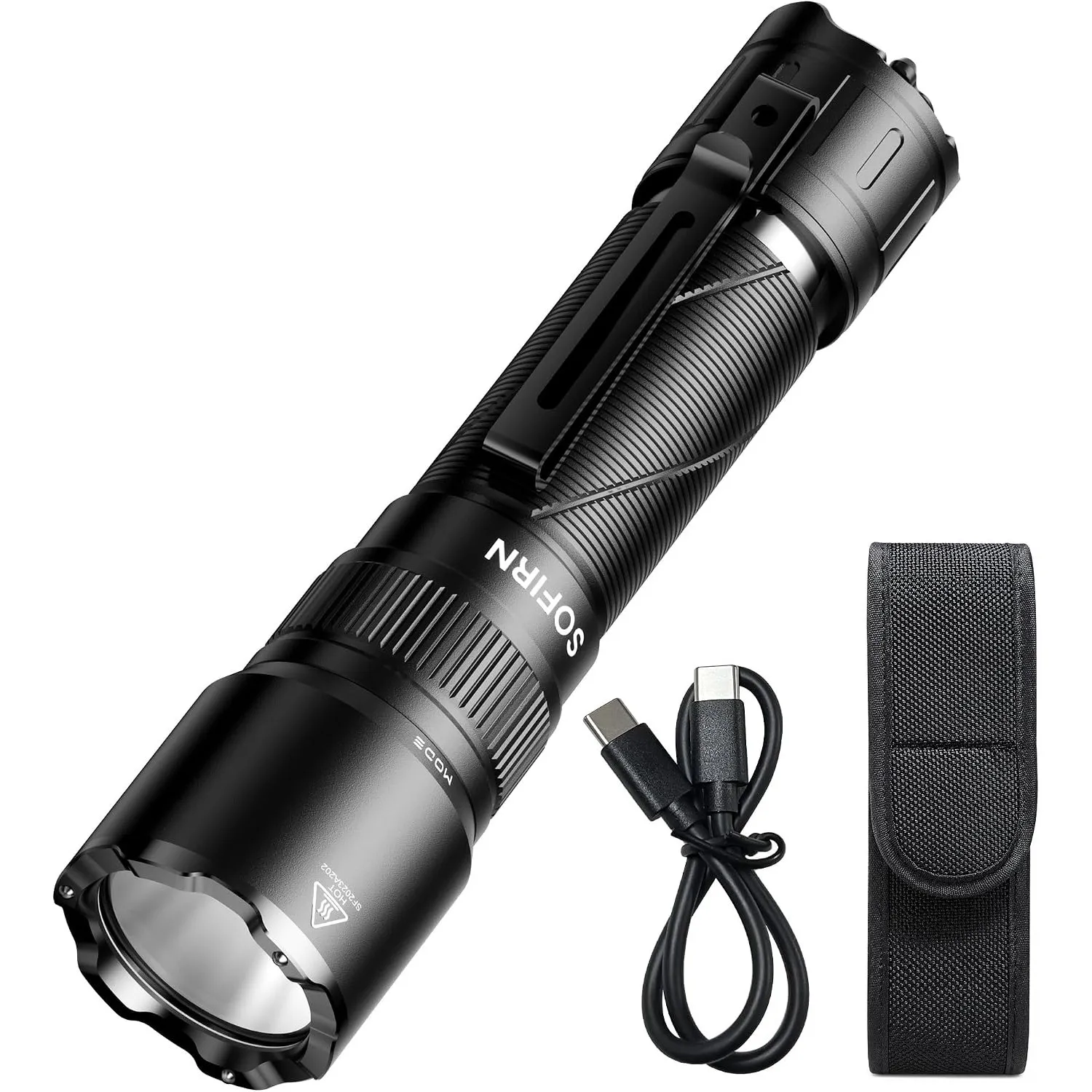 Sofirn SK31 Taktische Taschenlampe LED Aufladbar 6800lm, 395m, IPX8