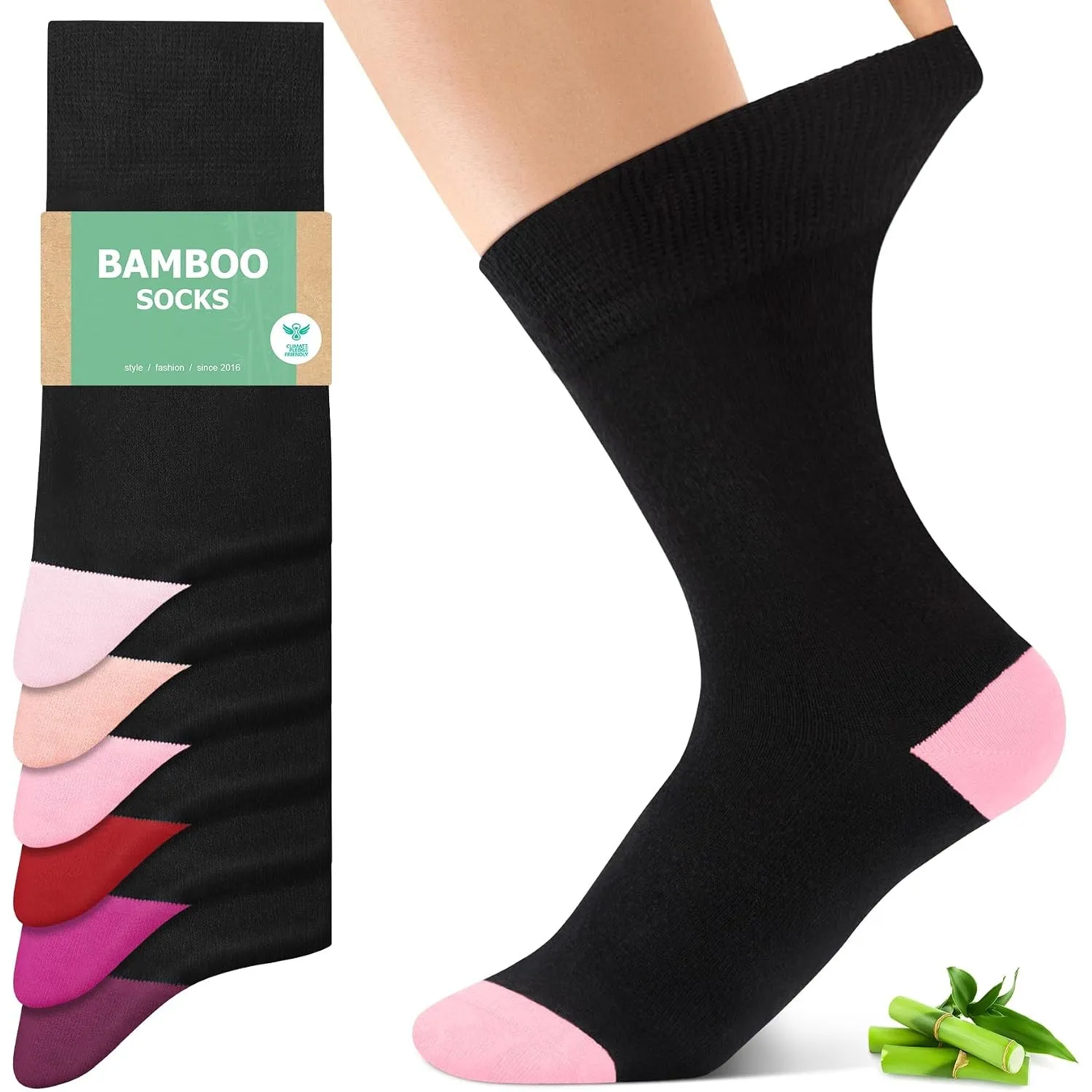 FALARY 6/12 Paar Bambus Socken Herren & Damen - Superweich & Bequem