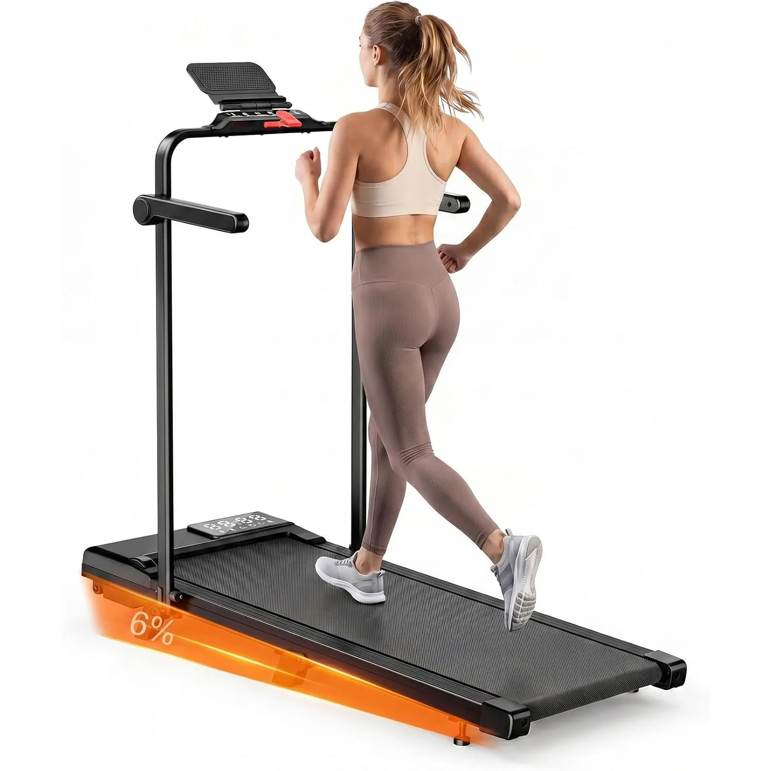 MJWW Walking Pad mit 6% Steigung, KI-Trainer APP
