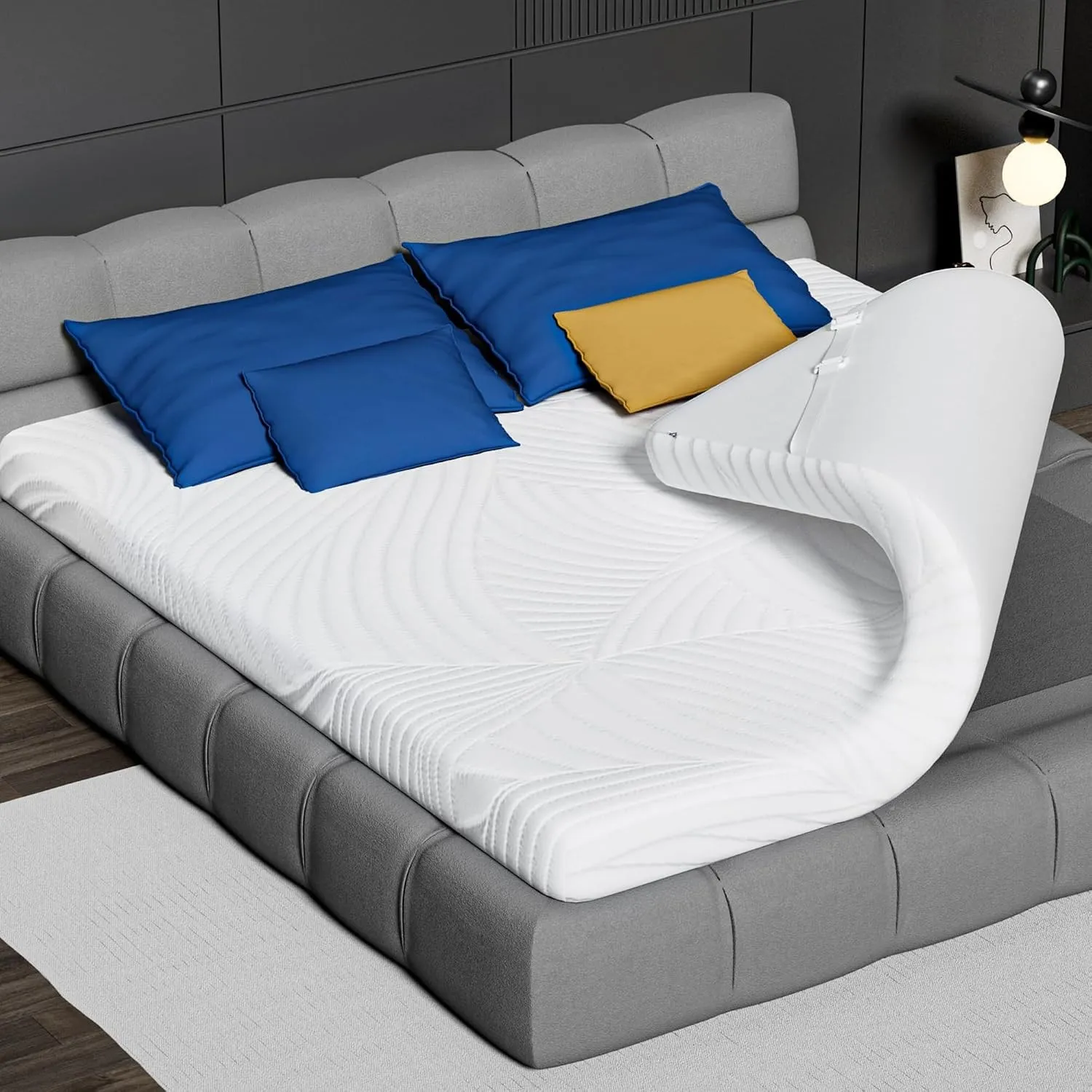 Matratzen Topper 90x200cm Memory Foam - CloudÉtoile Bequeme Matratzentopper 5cm Visco-Schaum Ergonomische Unterstützung…