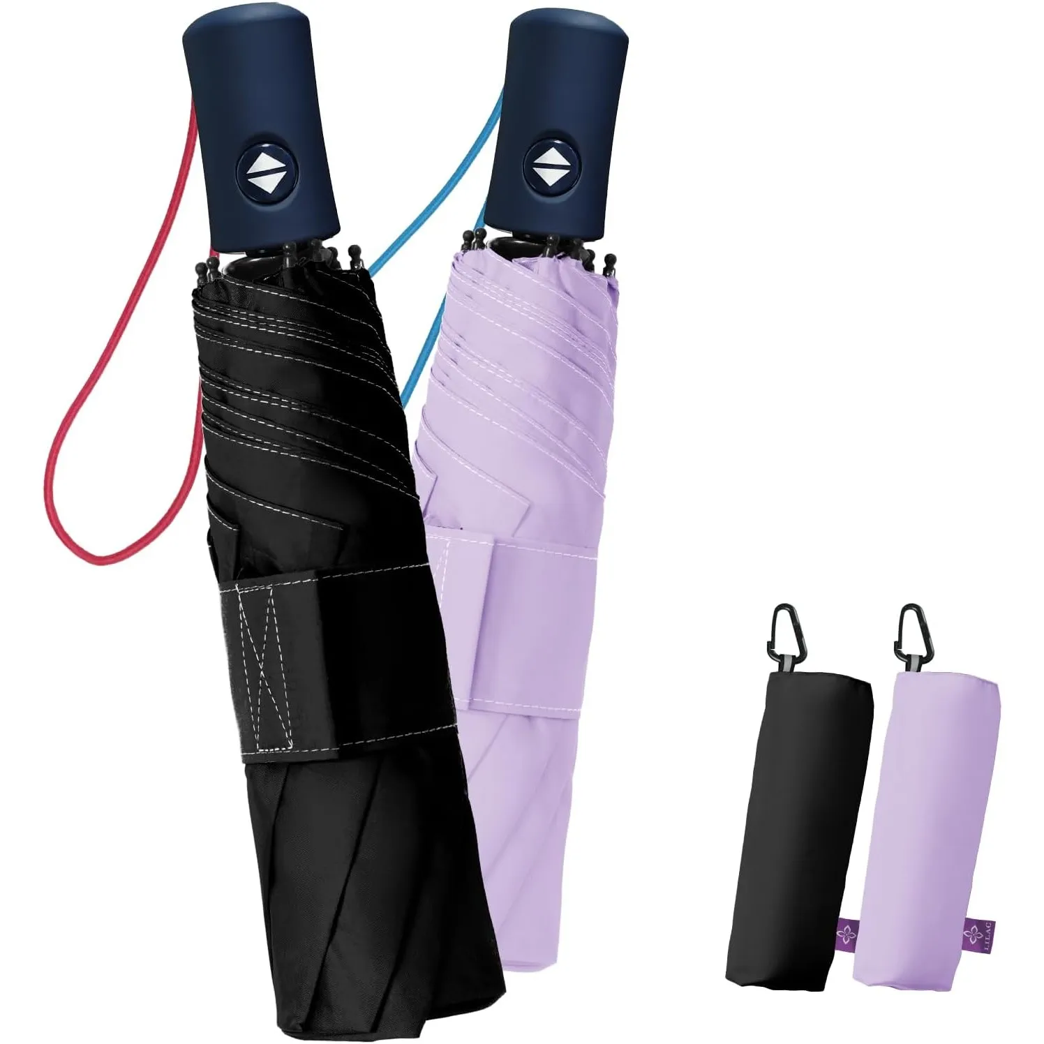 LILAC Reise-Regenschirm, 110 cm Klappschirm, windfest & robust