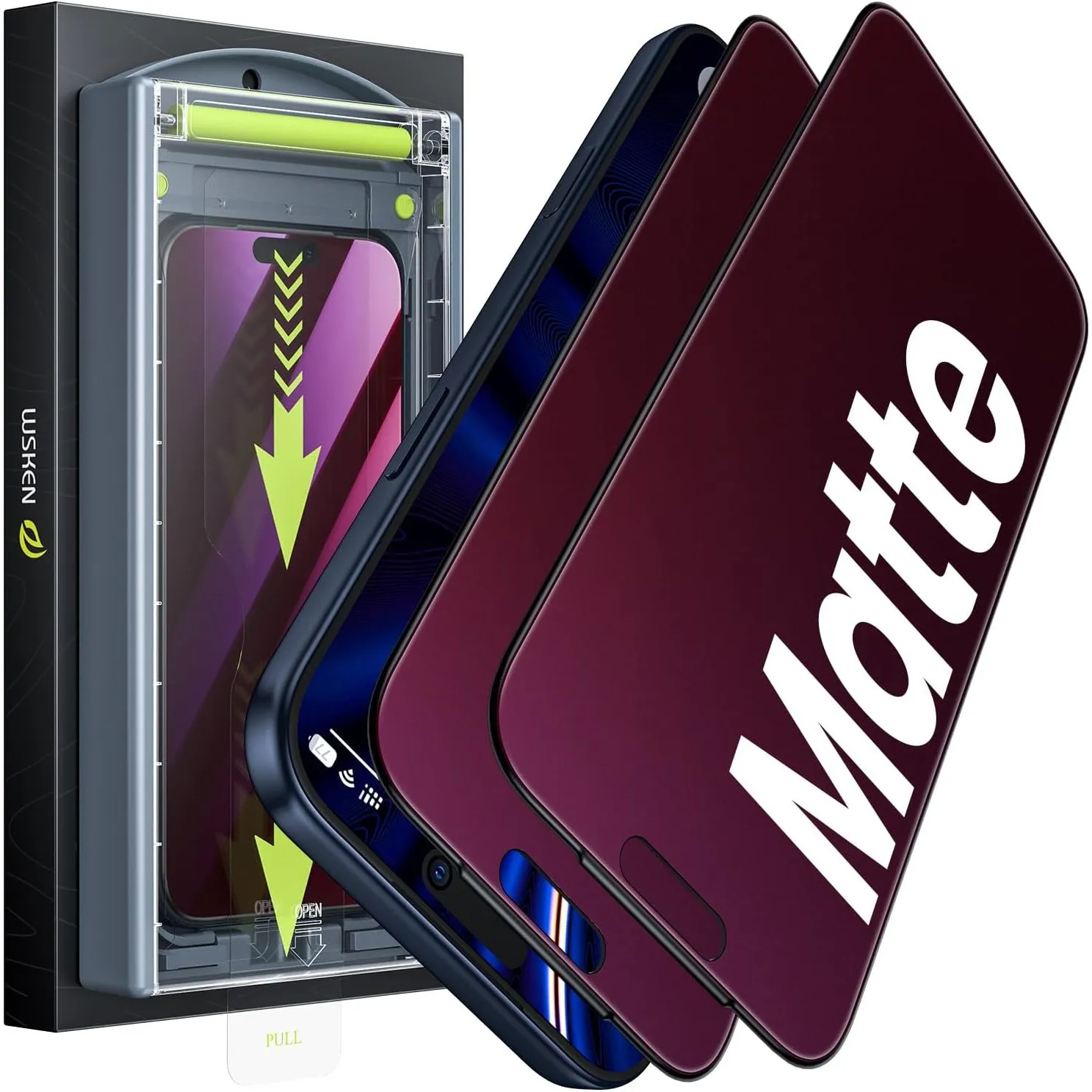 WSKEN für iPhone 17 Pro Max für Panzerglas Matte Sichtschutz Farbgradiente