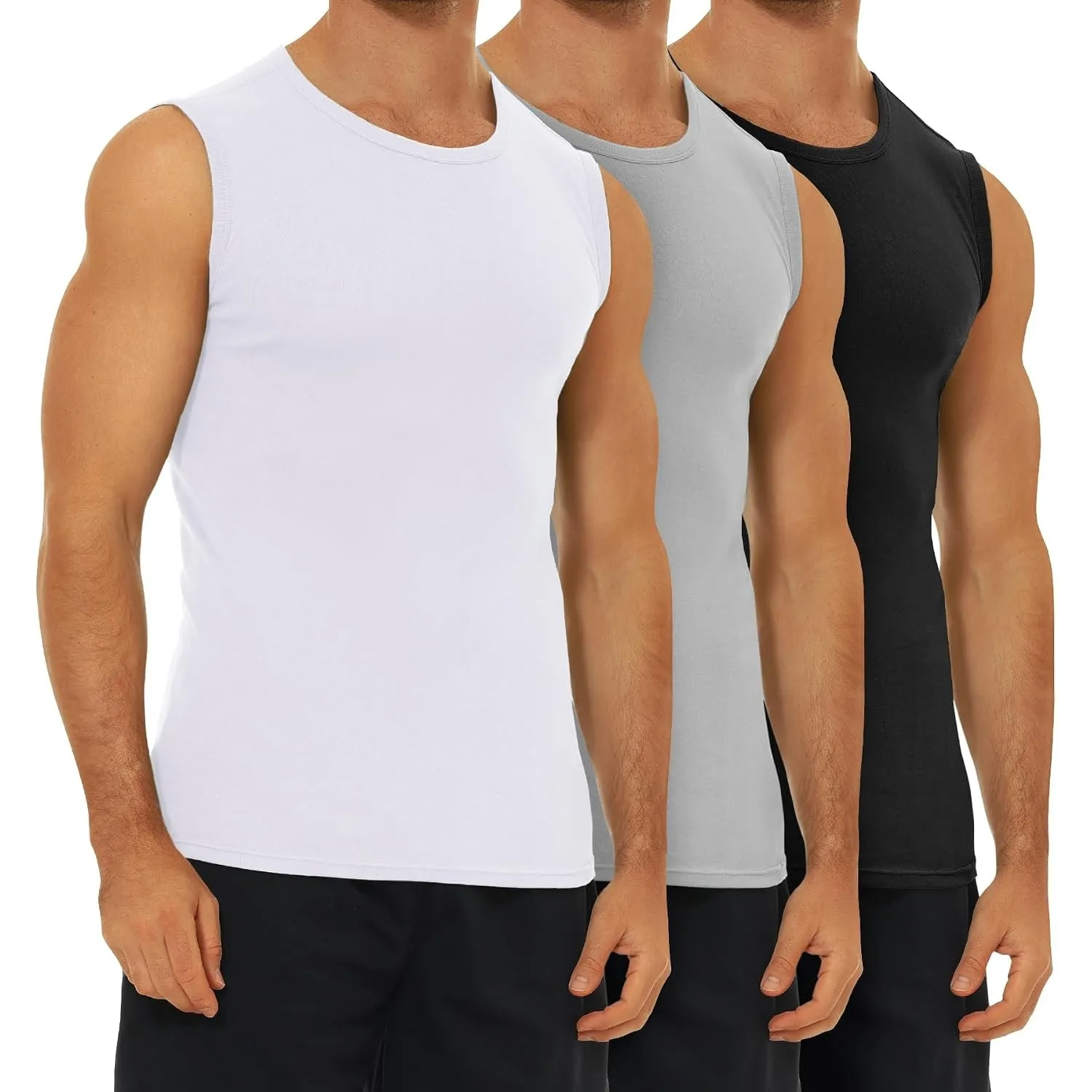 FALARY 3er/6er Pack Unterhemd Herren Baumwolle Tank Top Unterhemden S-5XL