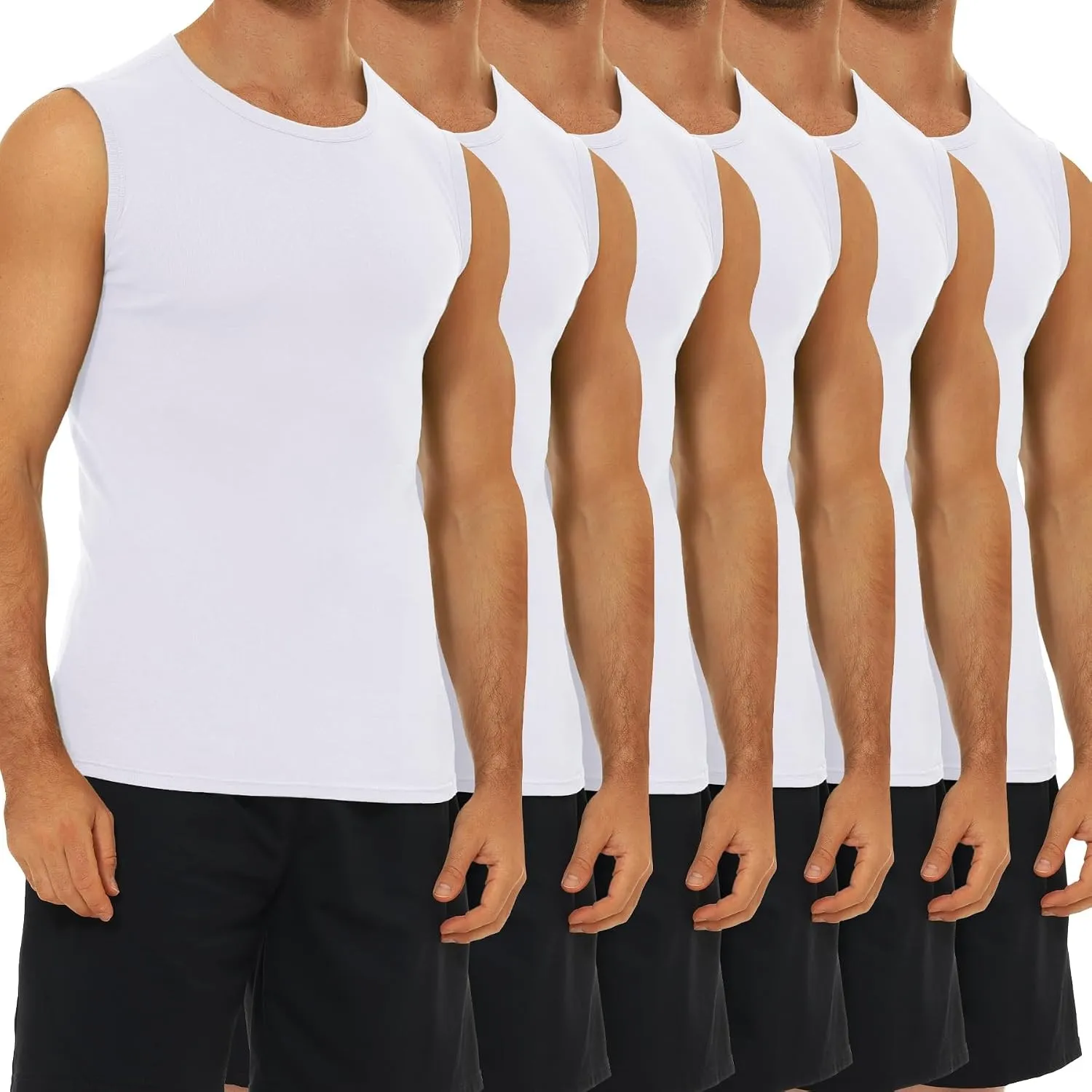 FALARY 3er/6er Pack Unterhemd Herren Baumwolle Tank Top Unterhemden S-5XL