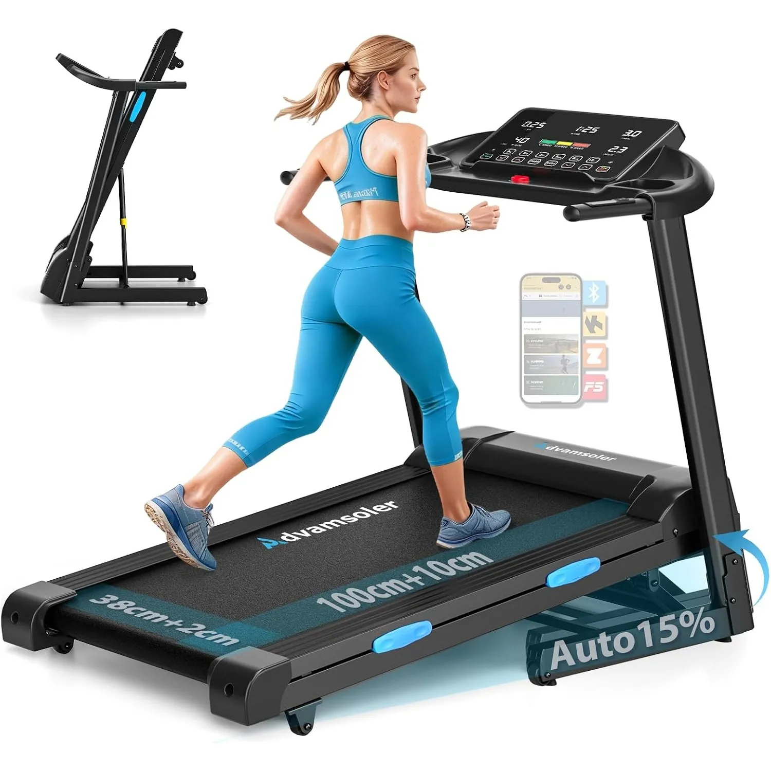 Laufband für Zuhause mit Automatischer Steigung 15%